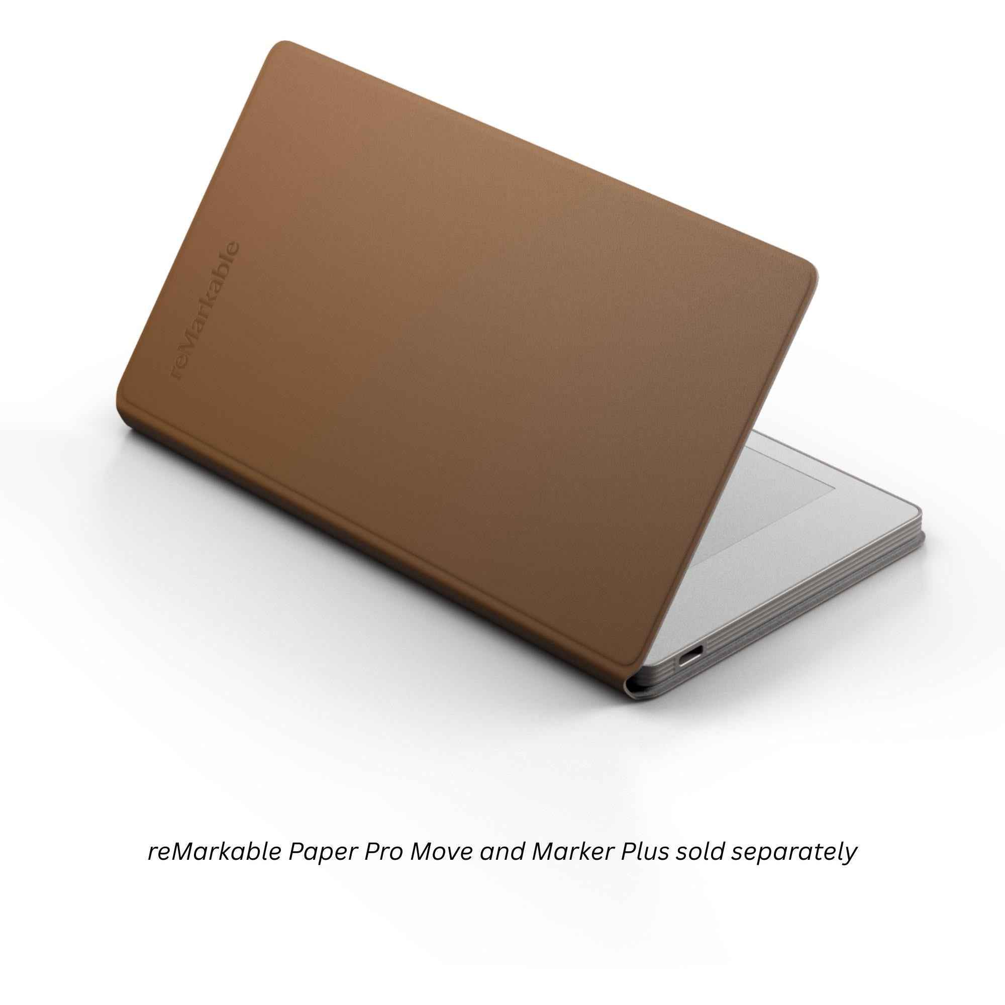 reMarkable Premium Leather Book Folio for reMarkable Paper Pro Move (Brown)