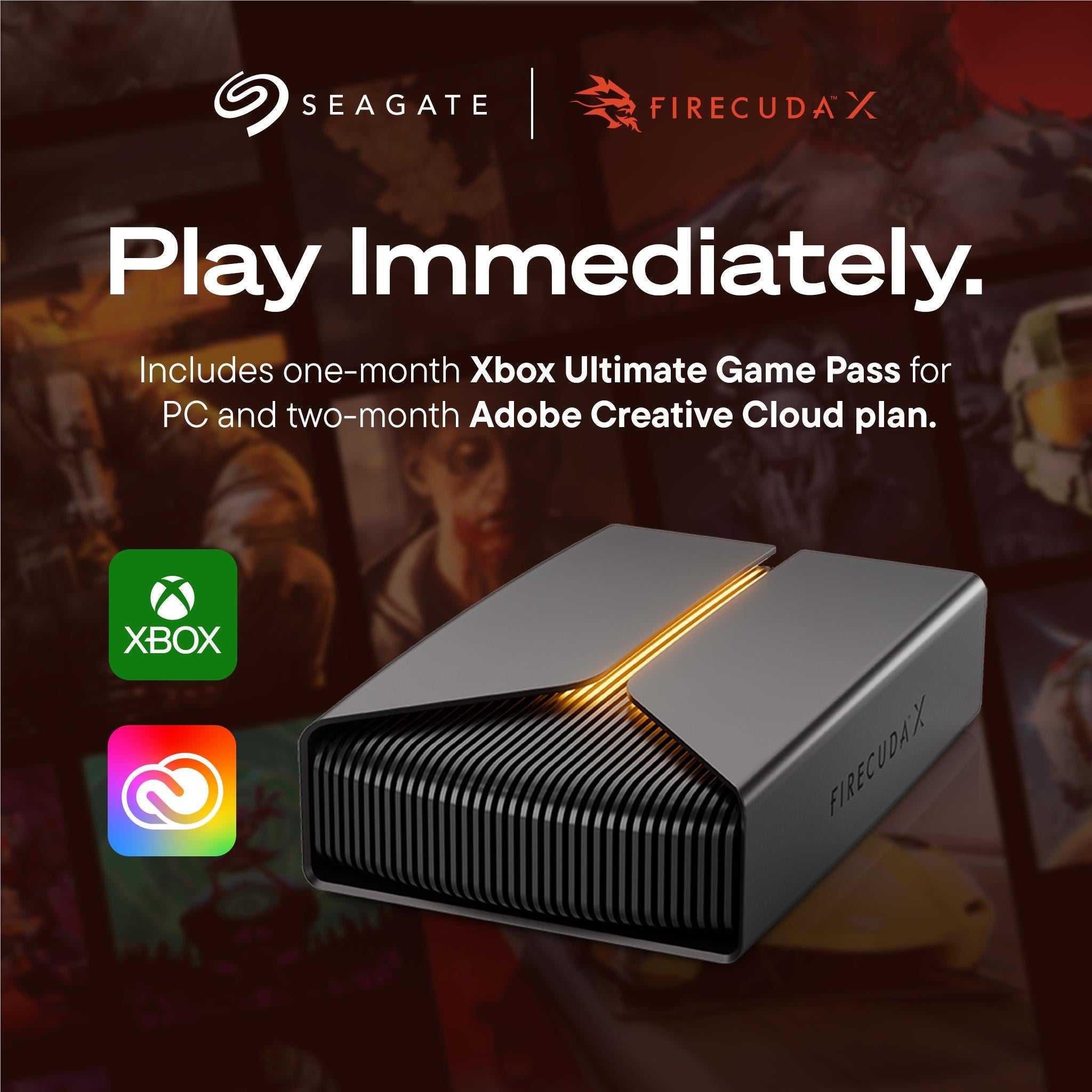 Seagate FireCuda X Vault USB-C External Gaming Hard Drive 20TB