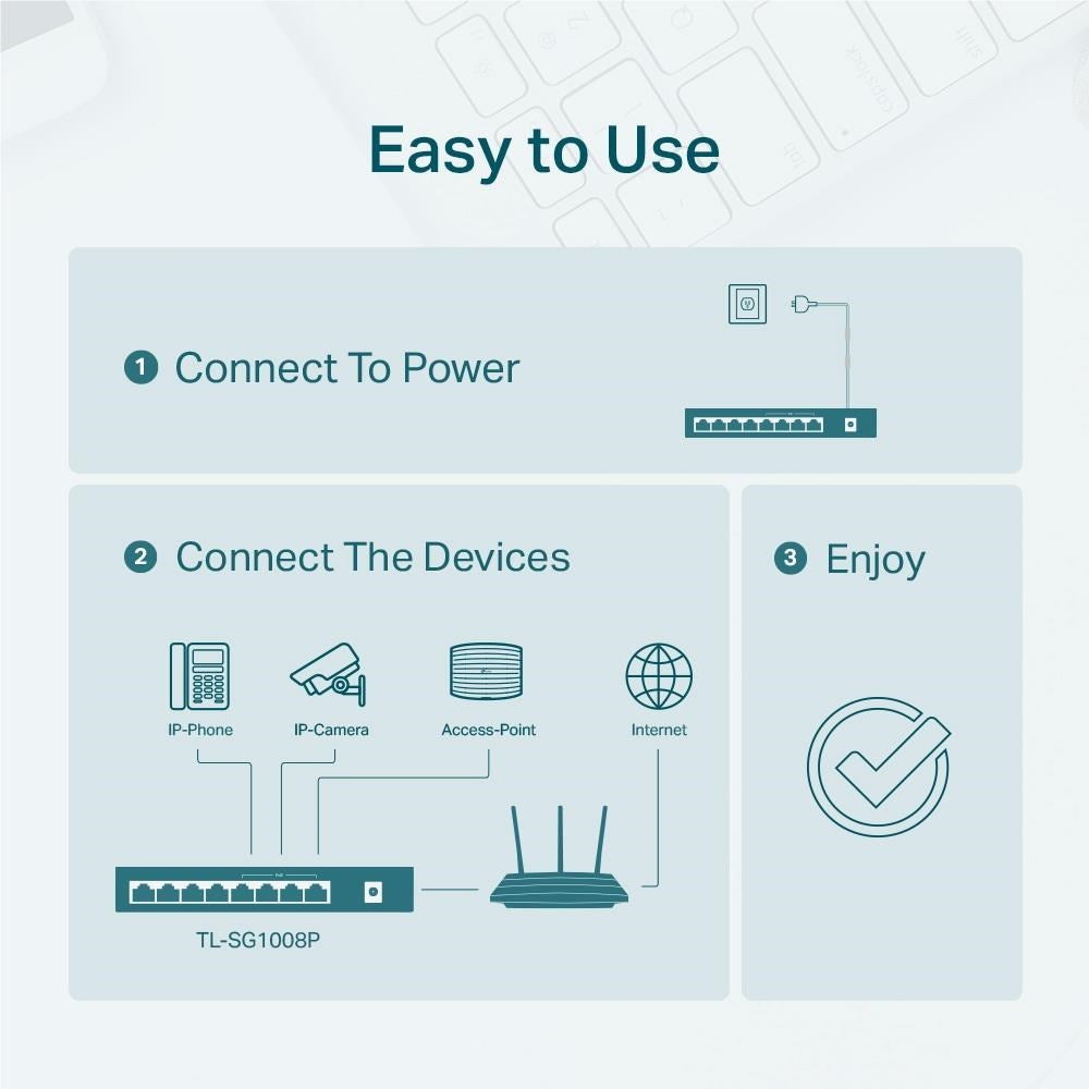 TP-Link 8-Port Gigabit Desktop Switch with 4-Port PoE (Unmanaged)