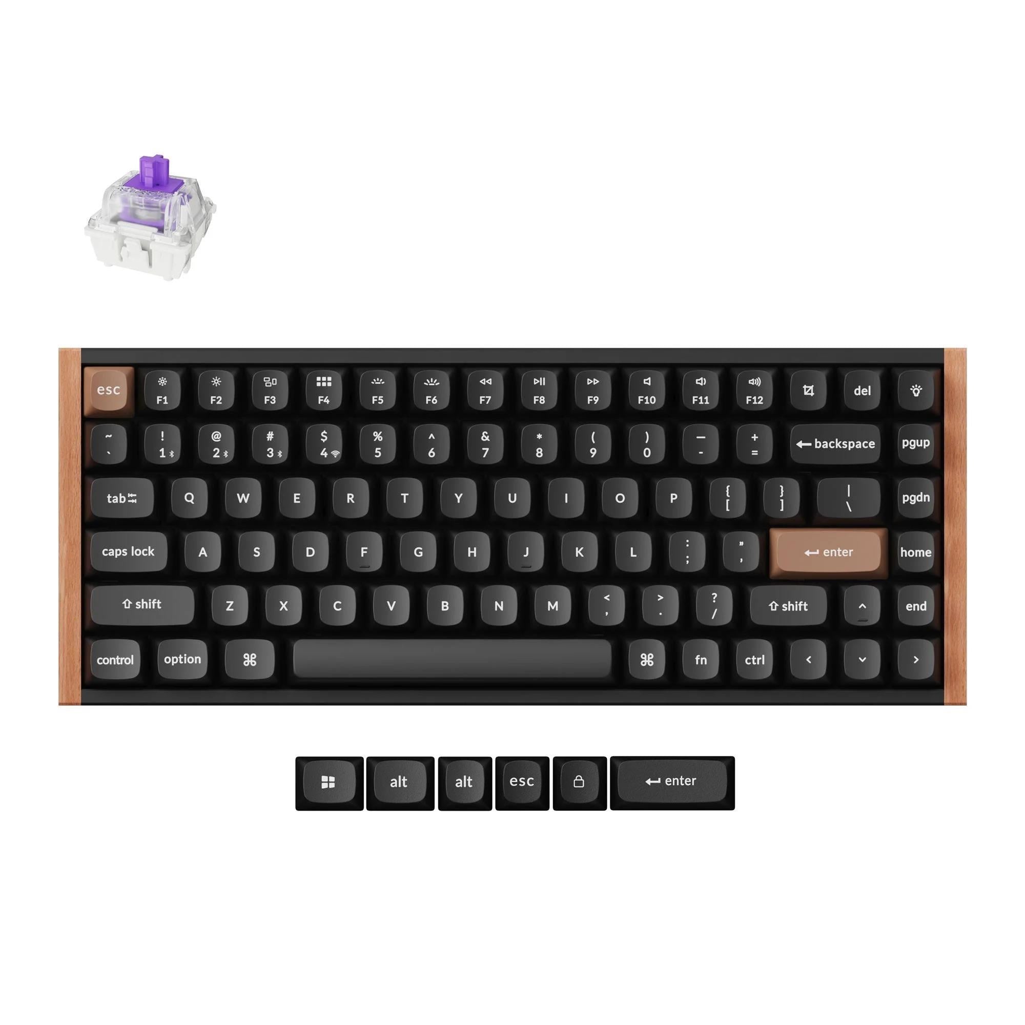 Keychron K2 HE 75% Wireless Magnetic Switch Custom Keyboard (Black)