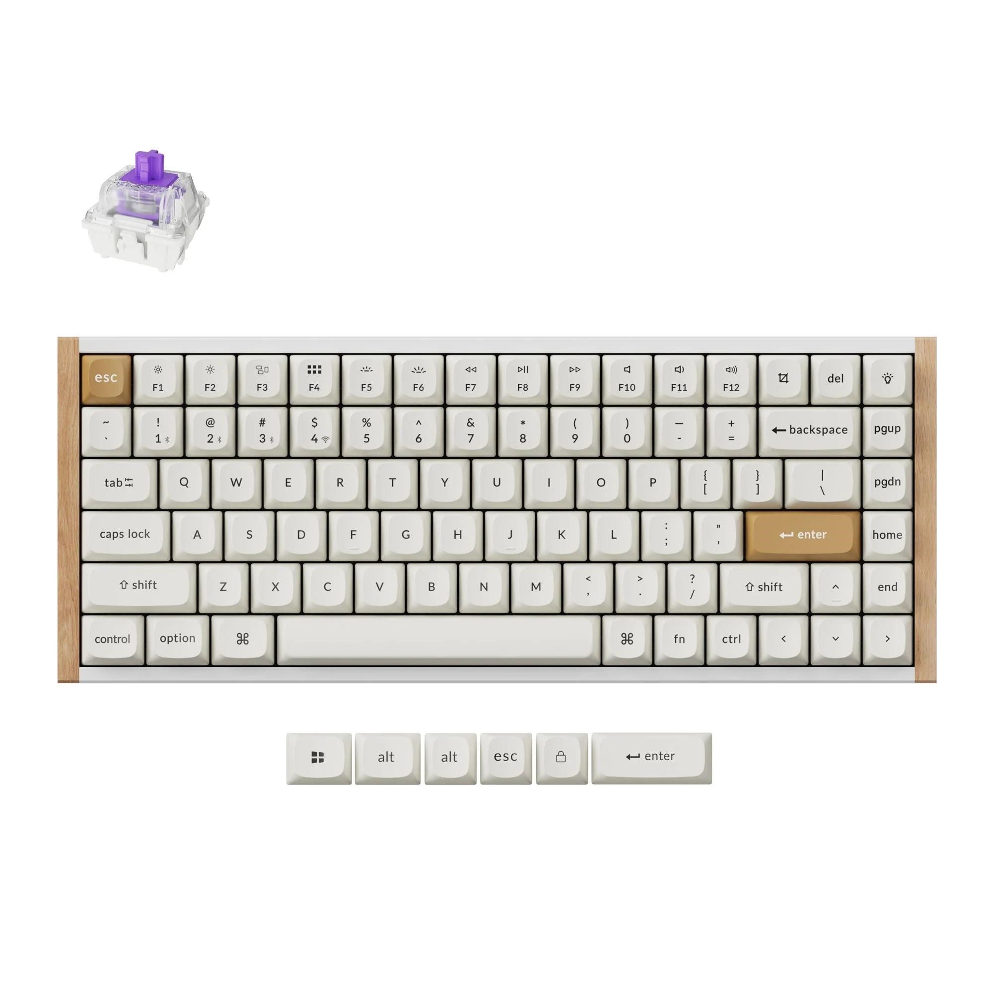 Keychron K2 HE 75% Wireless Magnetic Switch Custom Keyboard (White)