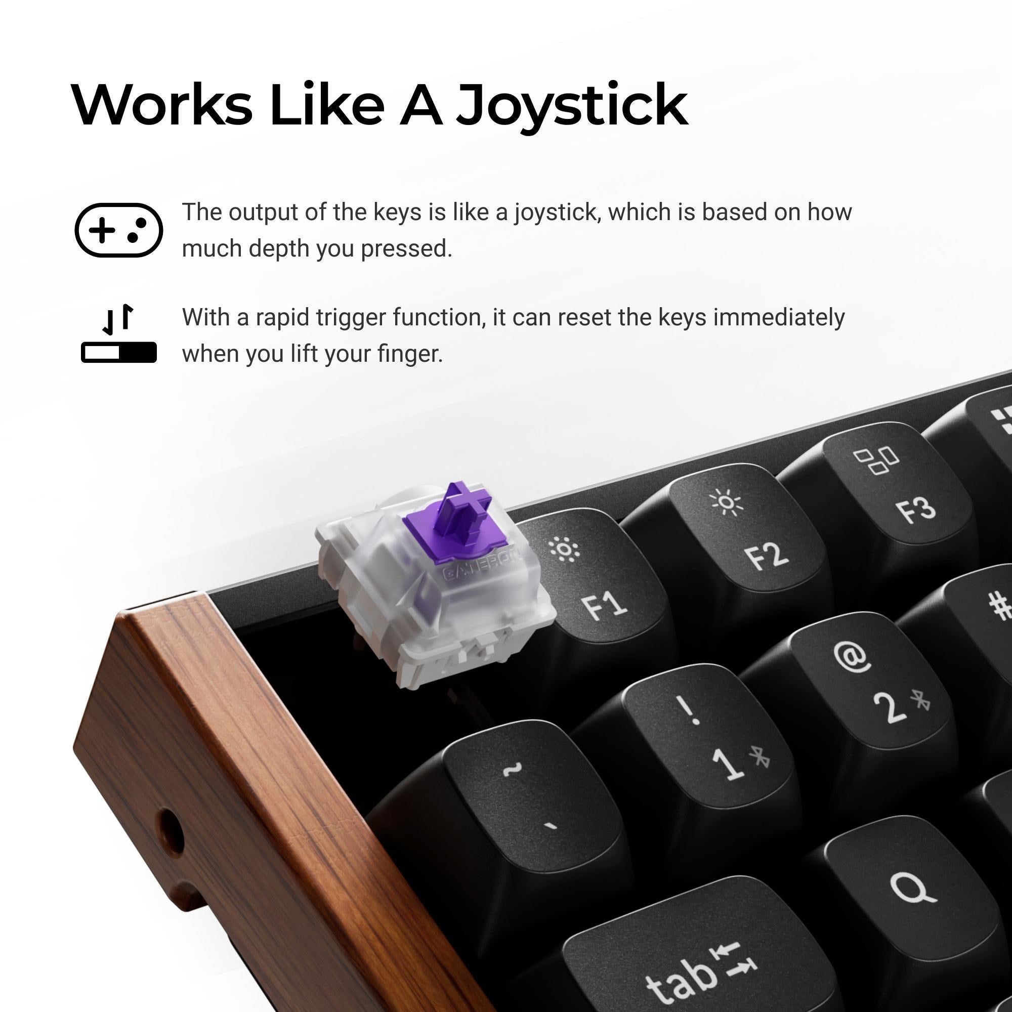 Keychron K2 HE 75% Wireless Magnetic Switch Custom Keyboard (White)