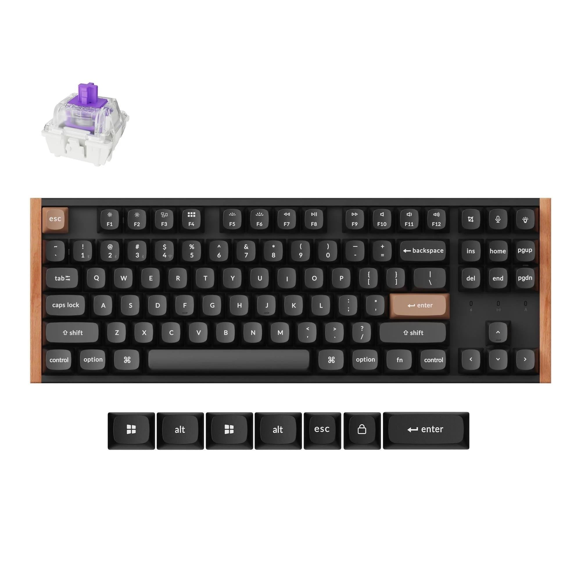 Keychron K8 HE TKL Wireless Magnetic Switch Custom Keyboard (Black)