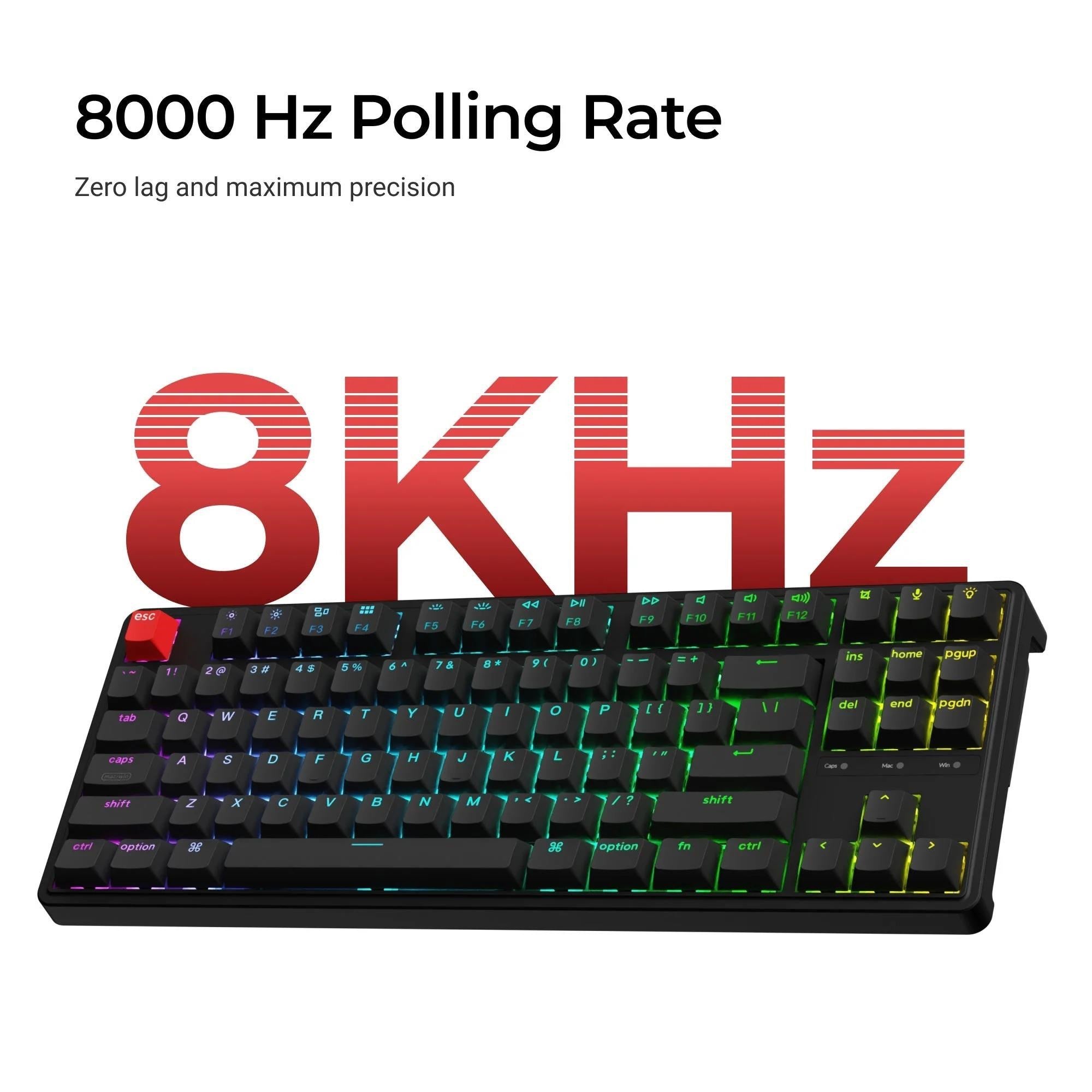Keychron C3 Pro 8K Hot-Swap QMK Wired Custom Mechanical Keyboard (Red Switch)