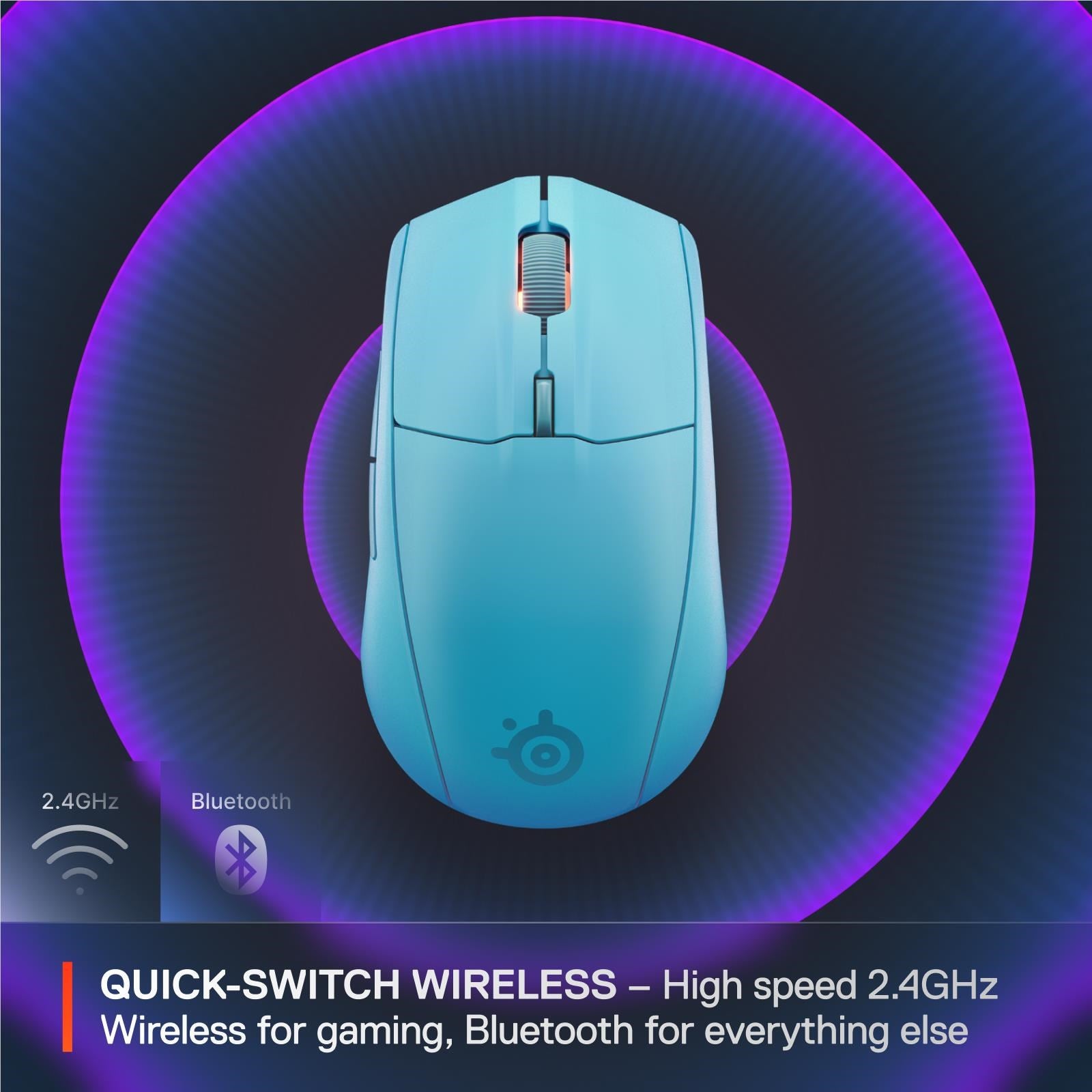 SteelSeries Rival 3 Wireless Gen 2 Gaming Mouse (Aqua)