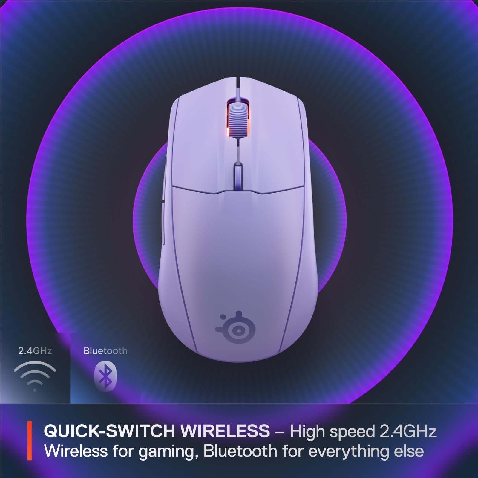 SteelSeries Rival 3 Wireless Gen 2 Gaming Mouse (Lavender)