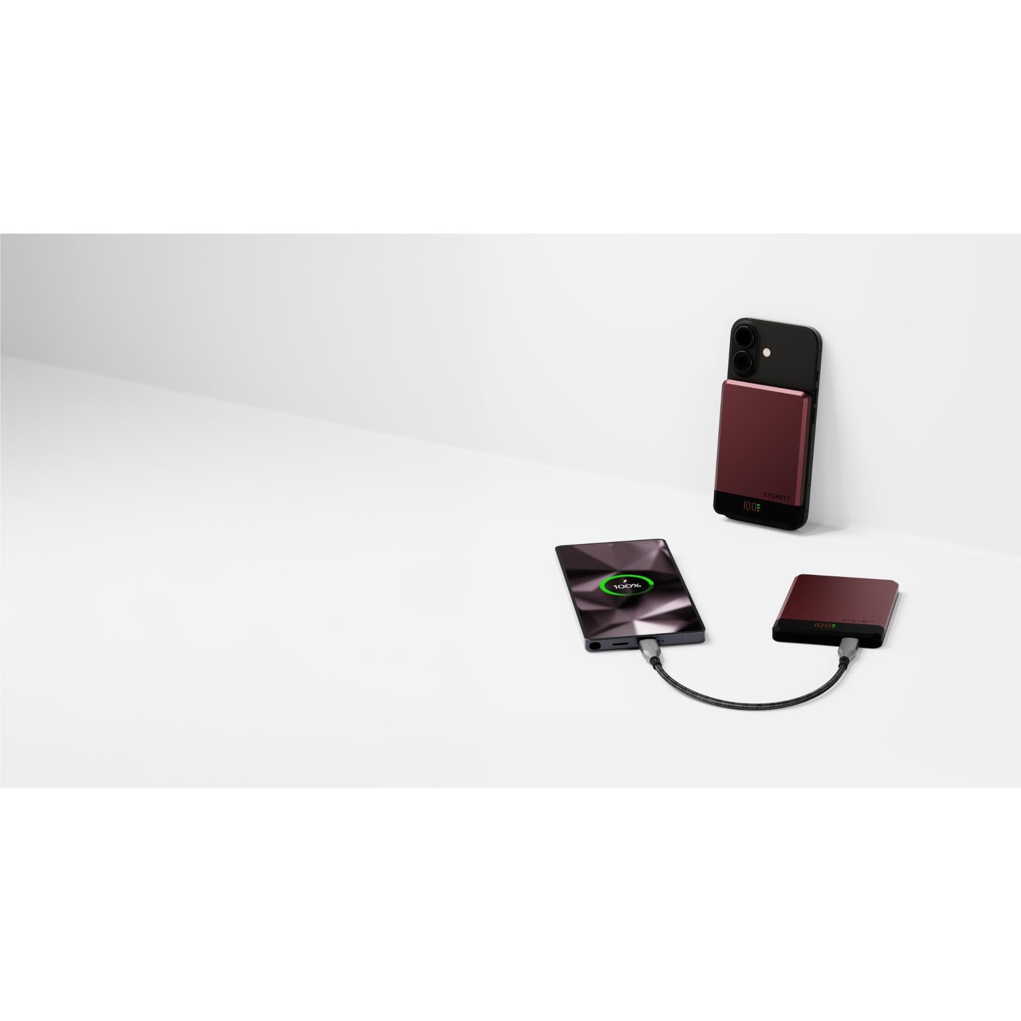 Cygnett 5K MagSlim Magnetic Power Bank (Cherry)