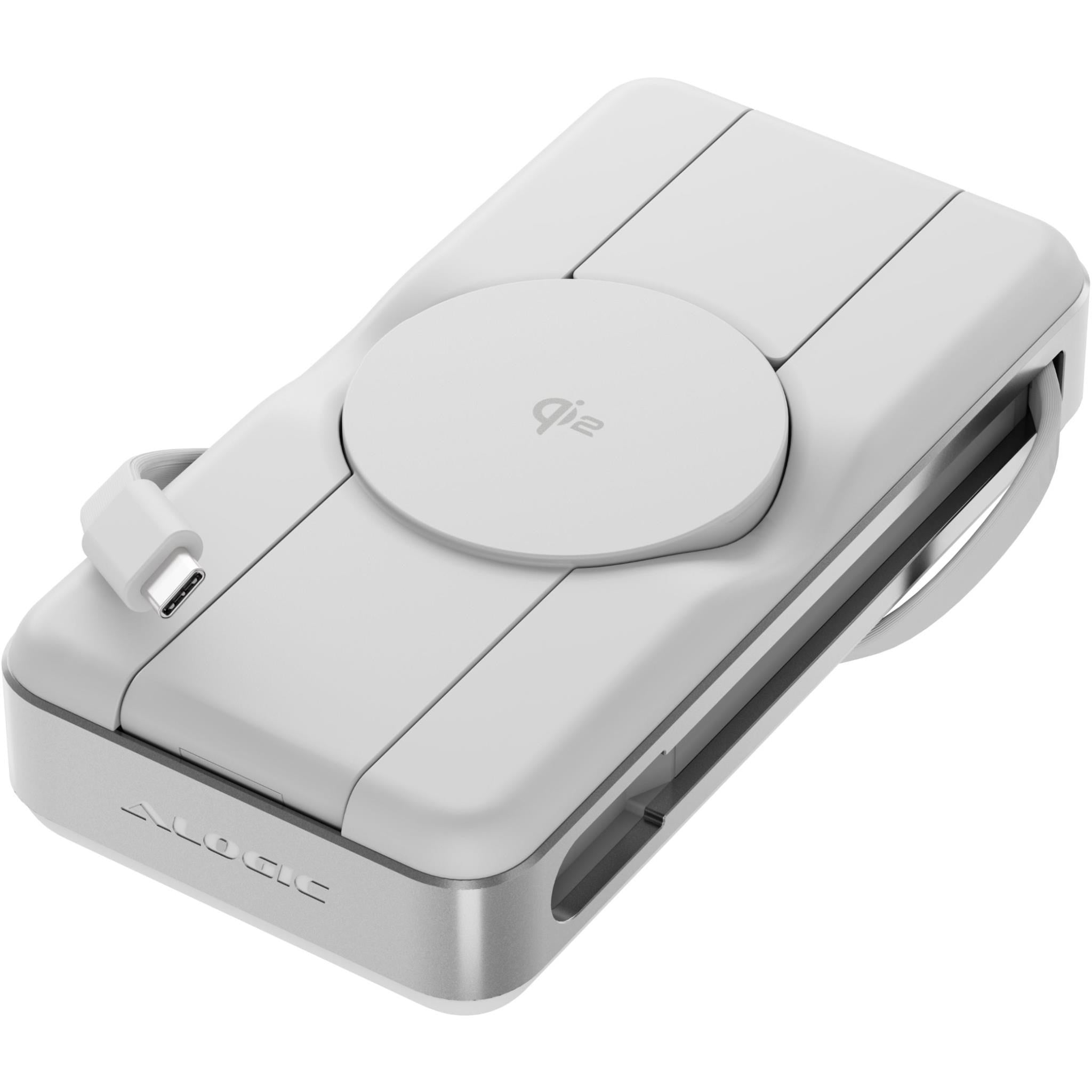 ALOGIC Roam 21K 6-in-1 Power Bank 100W with Qi2 Fast Wireless (Light Grey)