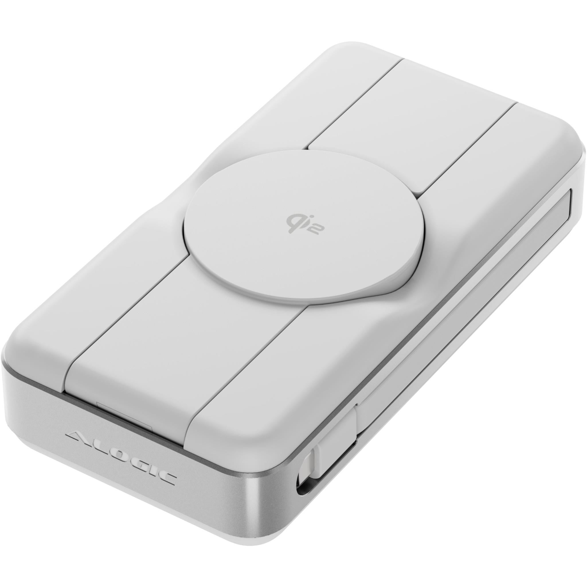 ALOGIC Roam 21K 6-in-1 Power Bank 100W with Qi2 Fast Wireless (Light Grey)