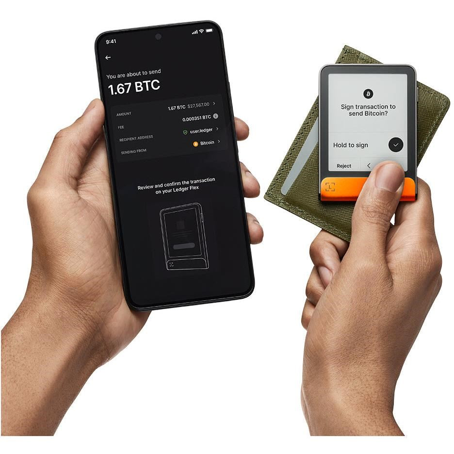 Ledger Flex Crypto Hardware Wallet with Recovery Key (Orange)