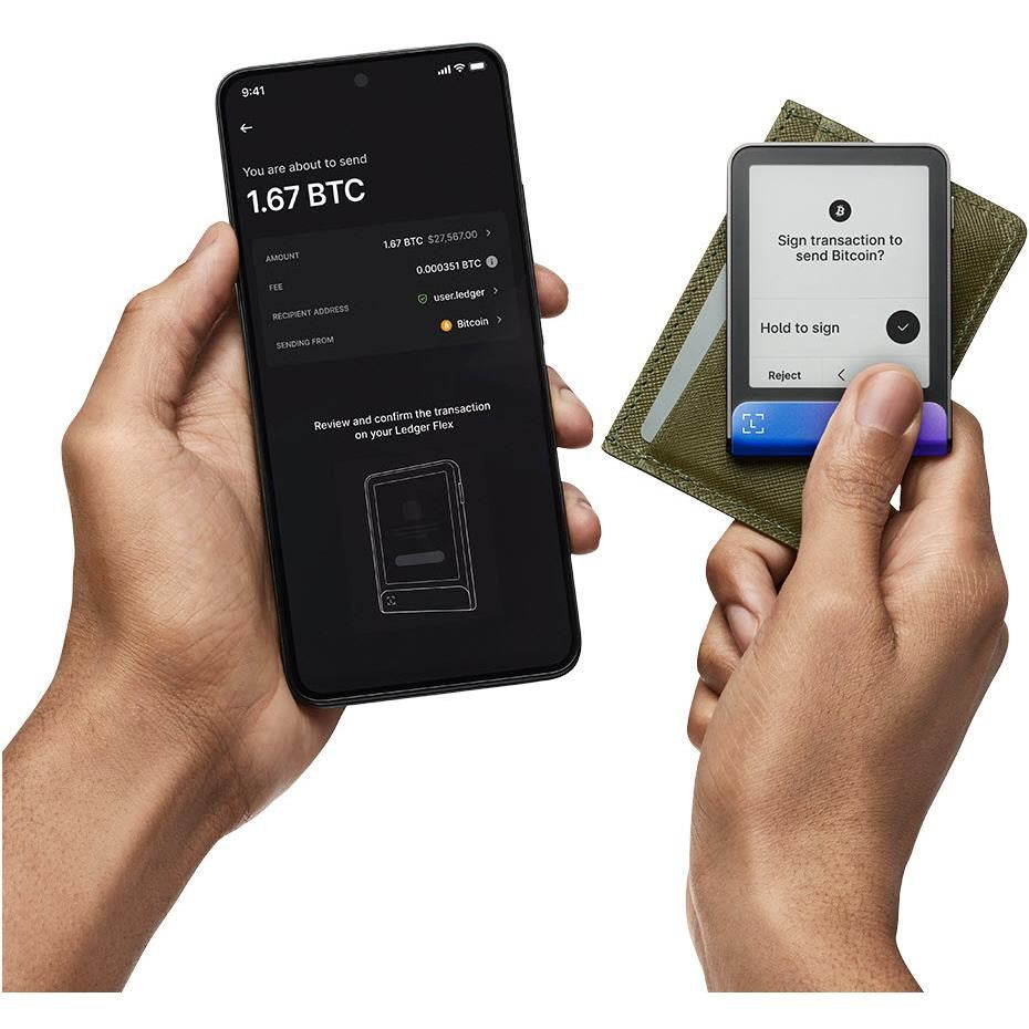 Ledger Flex Crypto Hardware Wallet with Recovery Key (Neptune Blue)