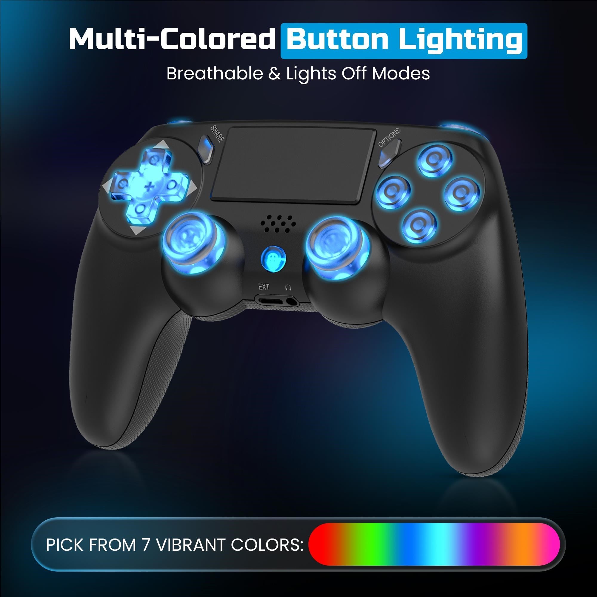 Playmax Wireless RGB Controller for PS4 / PC (Black)