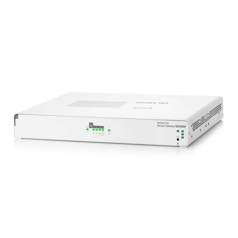 HPE S0G34A Networking Instant On Secure Gateway 5-port SmartRate 2.5G PoE+ 64W SG2505P