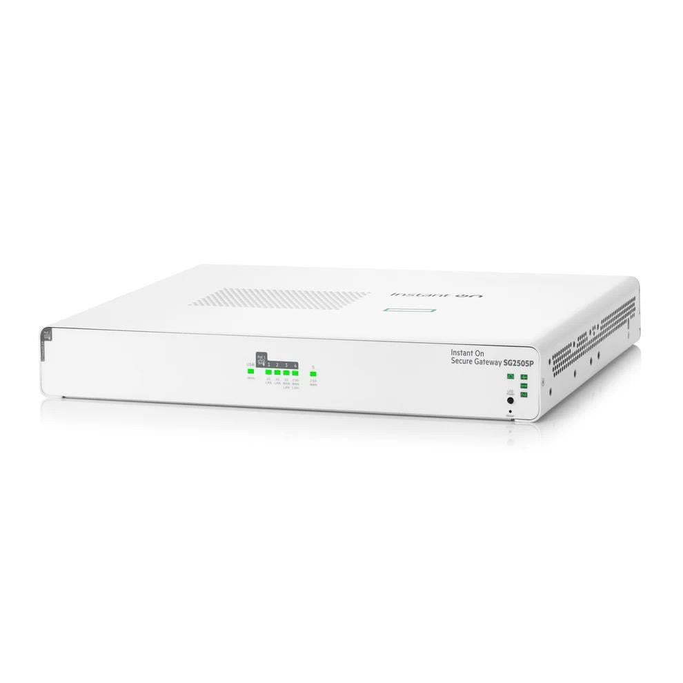 HPE S0G34A Networking Instant On Secure Gateway 5-port SmartRate 2.5G PoE+ 64W SG2505P