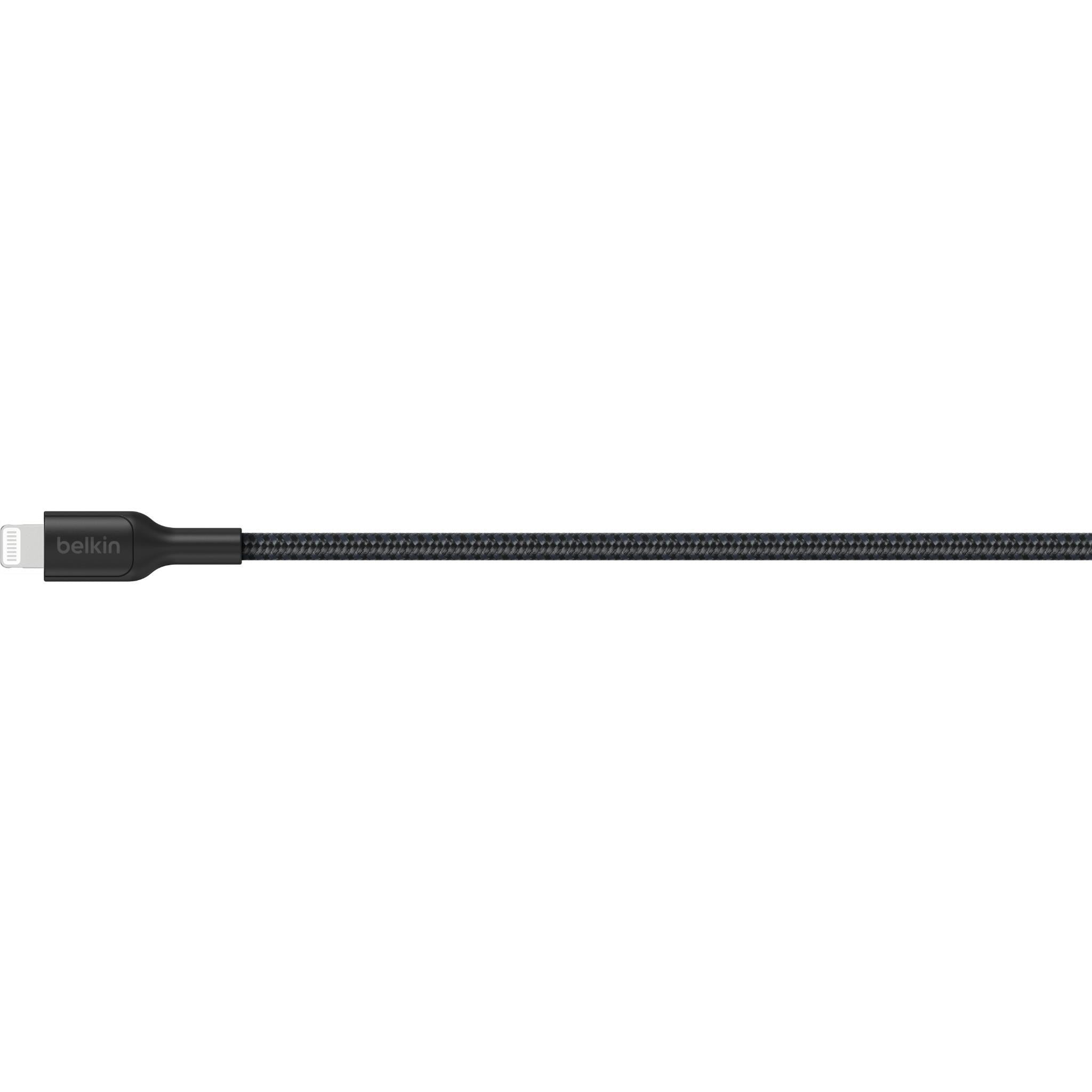 Belkin BoostCharge Braided USB-A to Lightning Cable 15cm (Black)