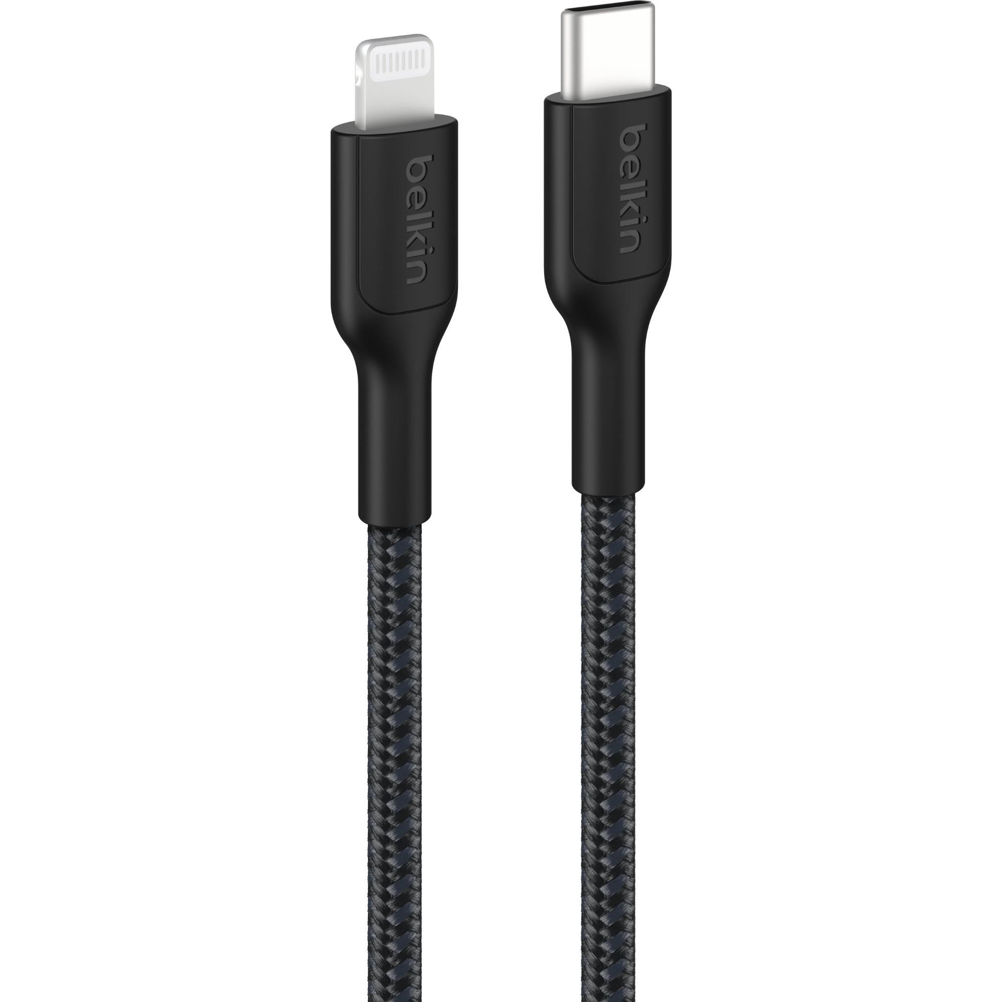 Belkin BoostCharge Braided USB-C to Lightning Cable 2m (Black)
