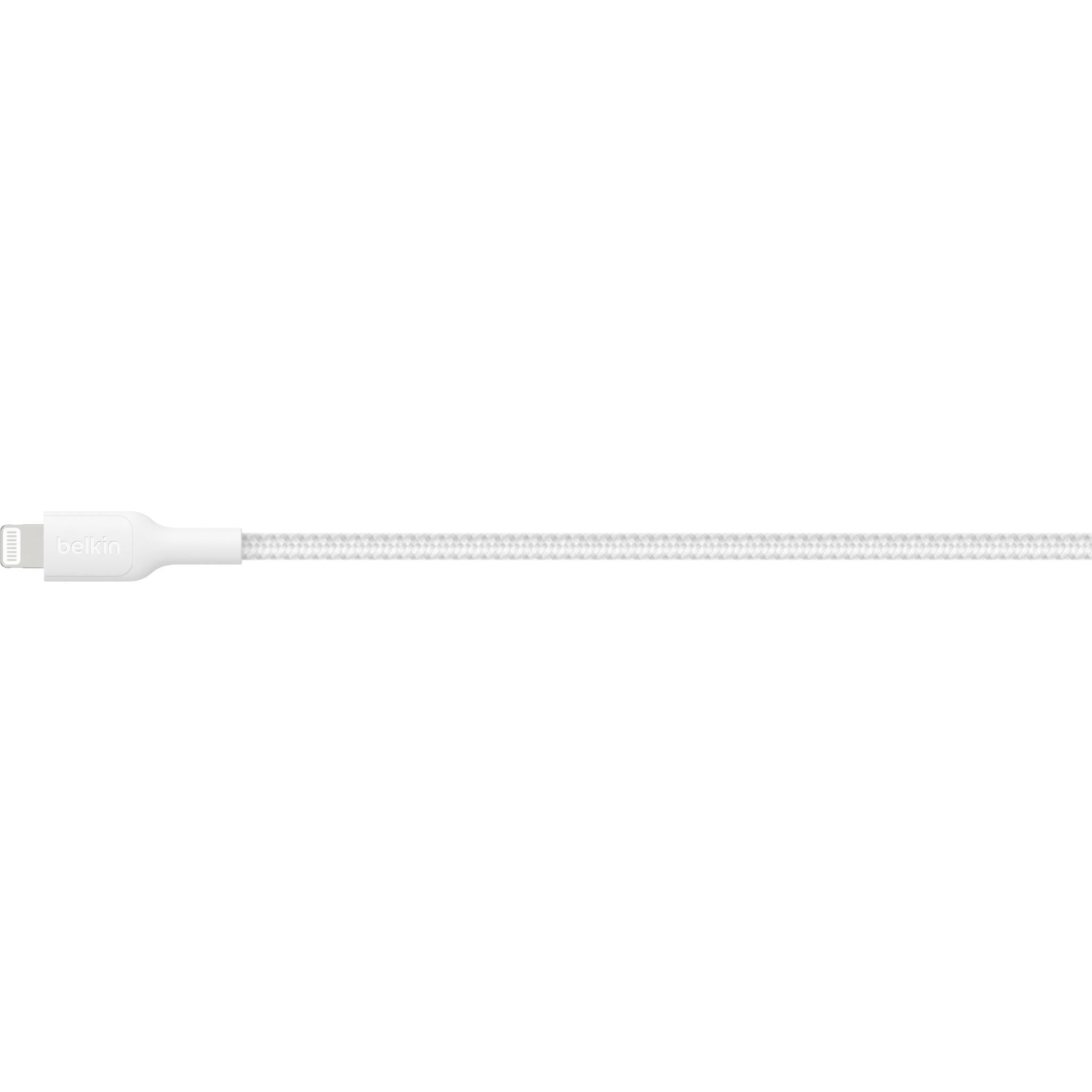 Belkin BoostCharge Braided USB-C to Lightning Cable 2m (White)