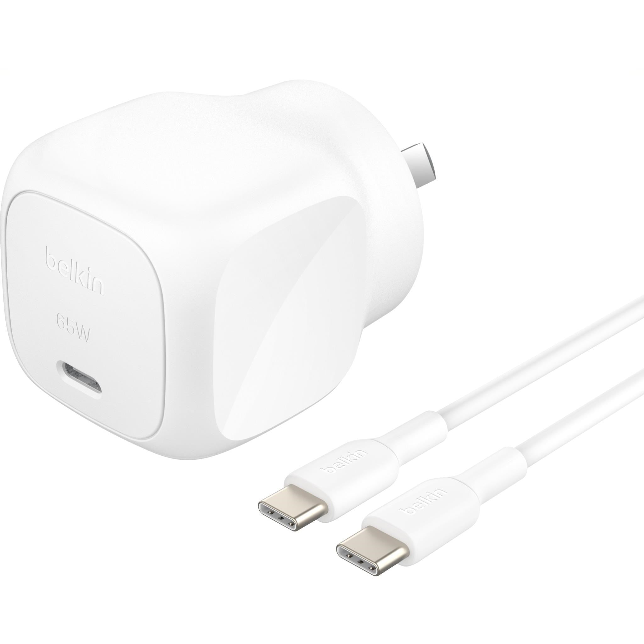 Belkin BoostCharge Compact USB-C 65W Wall Charger with USB-C Cable