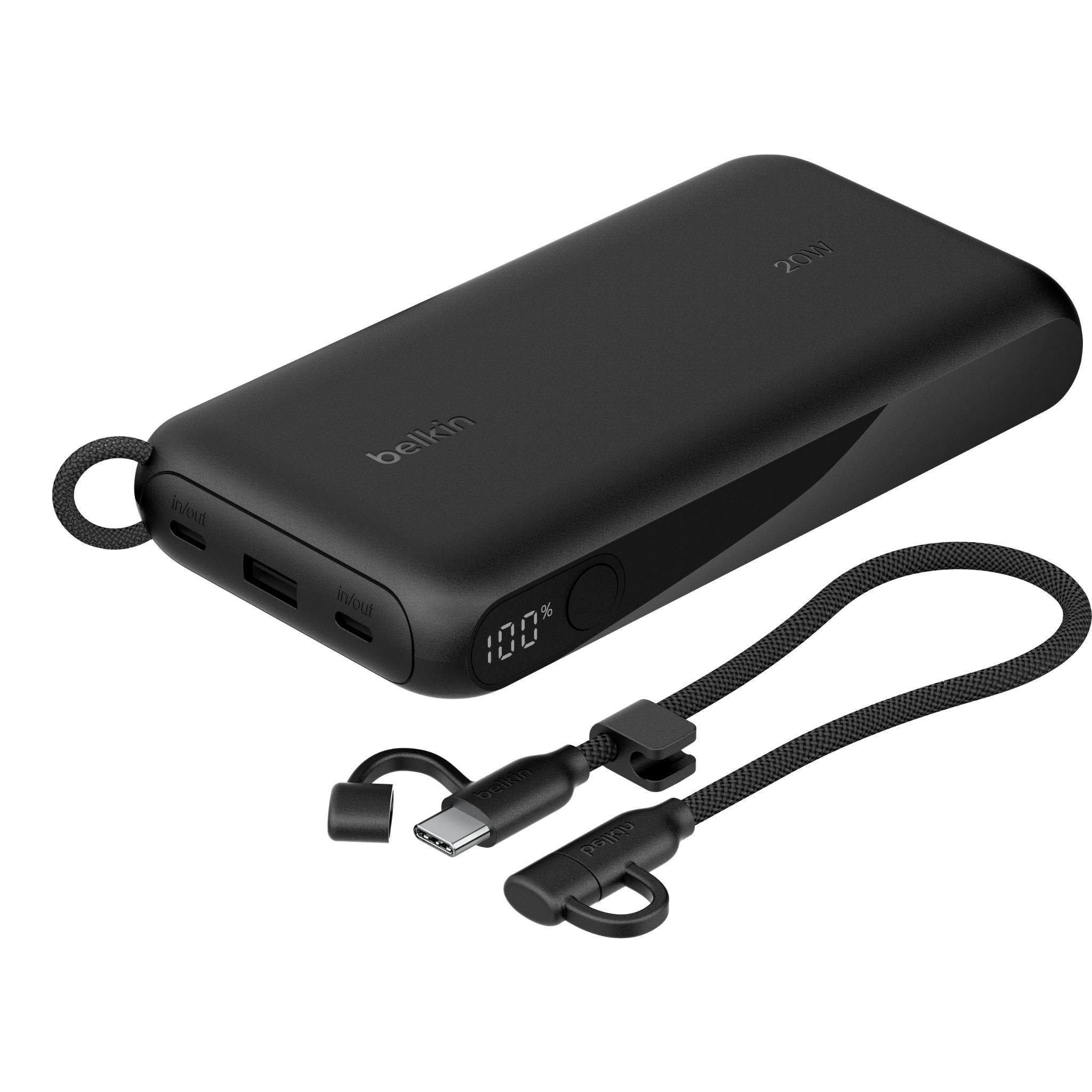 Belkin BoostCharge 20K Power Bank with Display (Black)