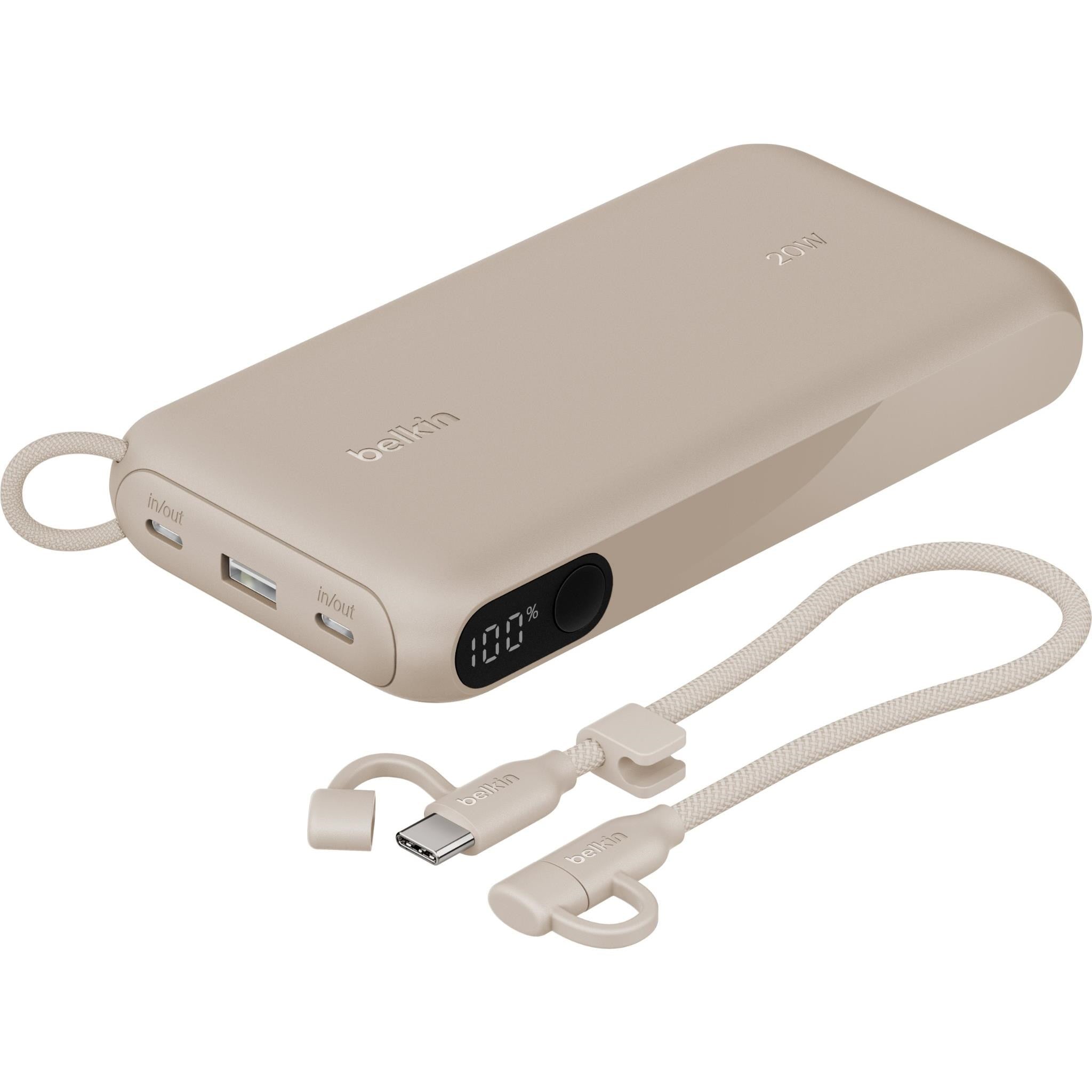 Belkin BoostCharge 20K Power Bank with Display (Sand)