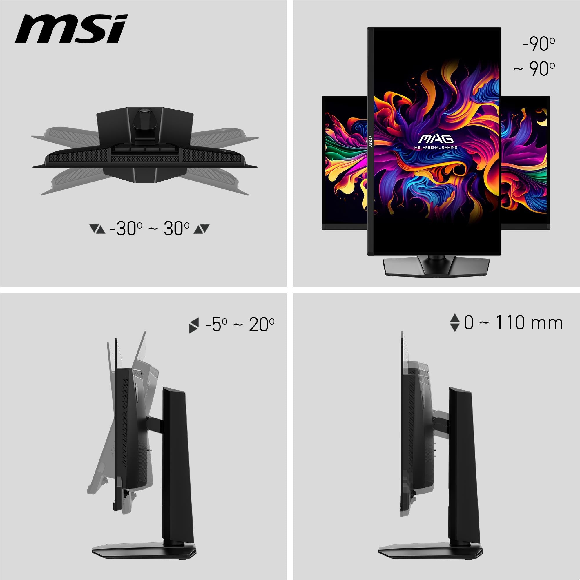 MSI MAG 271QP X28 26.5' QHD 280Hz QD-OLED Gaming Monitor