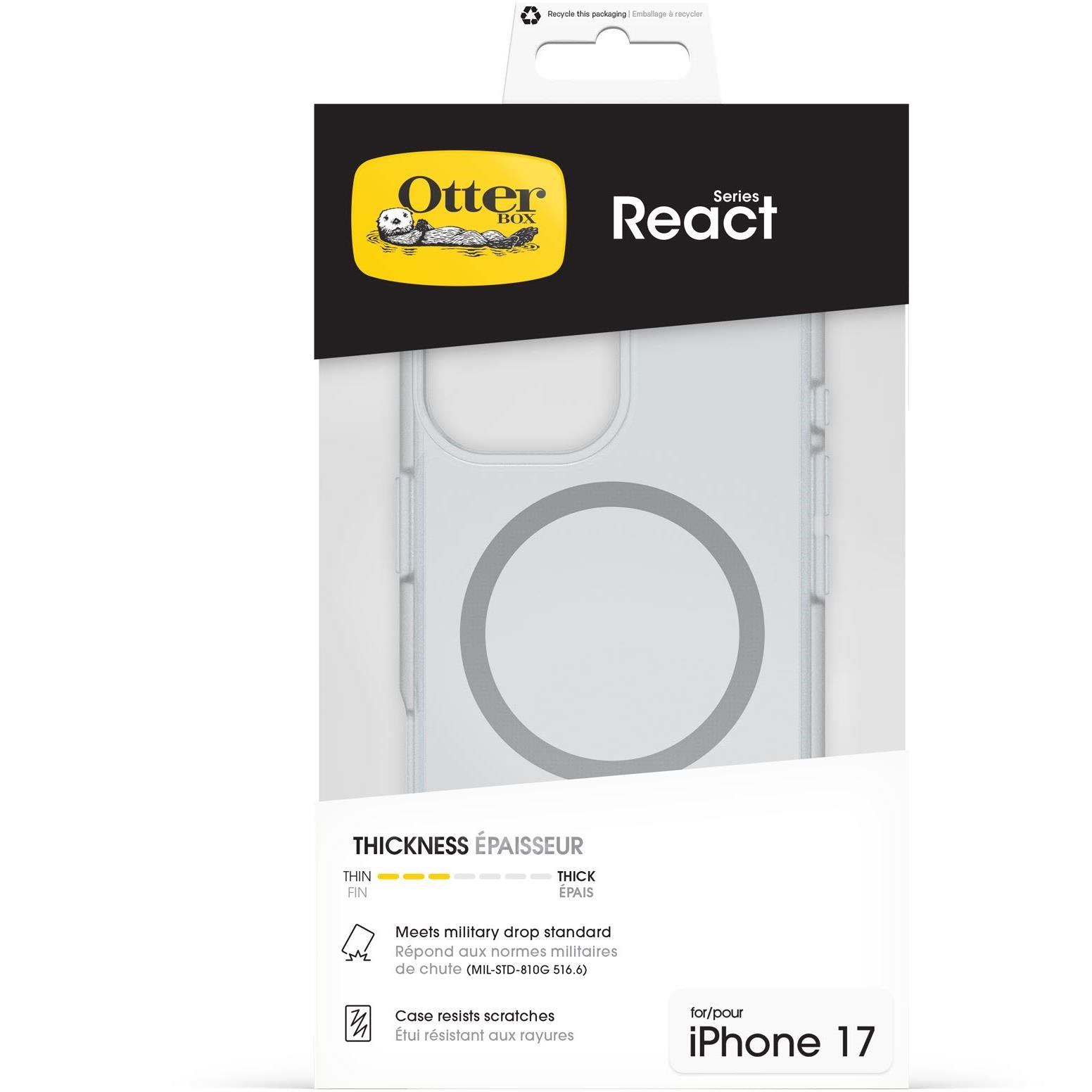 Otterbox React MagSafe Case for iPhone 17 (Clear)