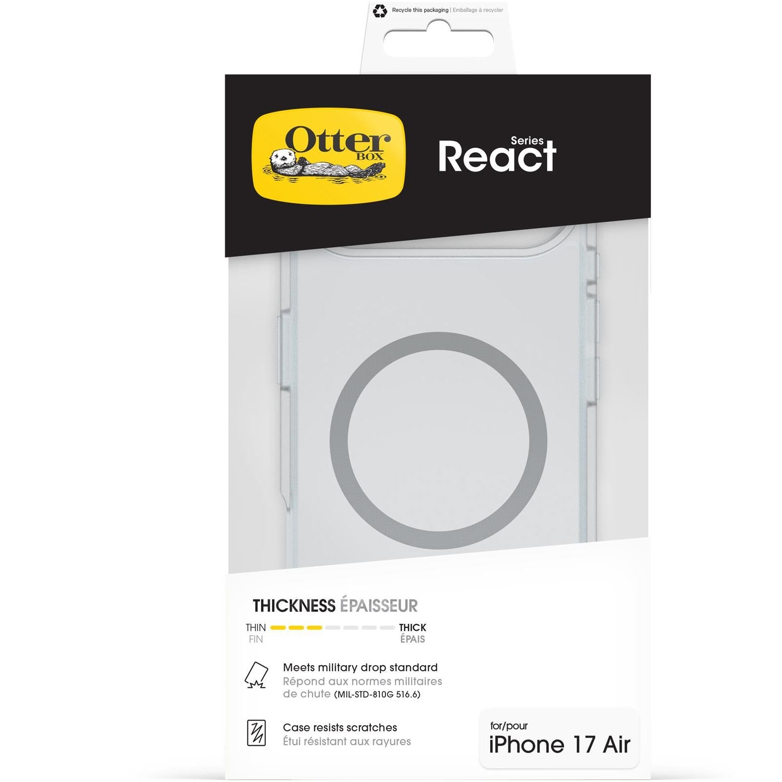 Otterbox React MagSafe Case for iPhone Air (Clear)