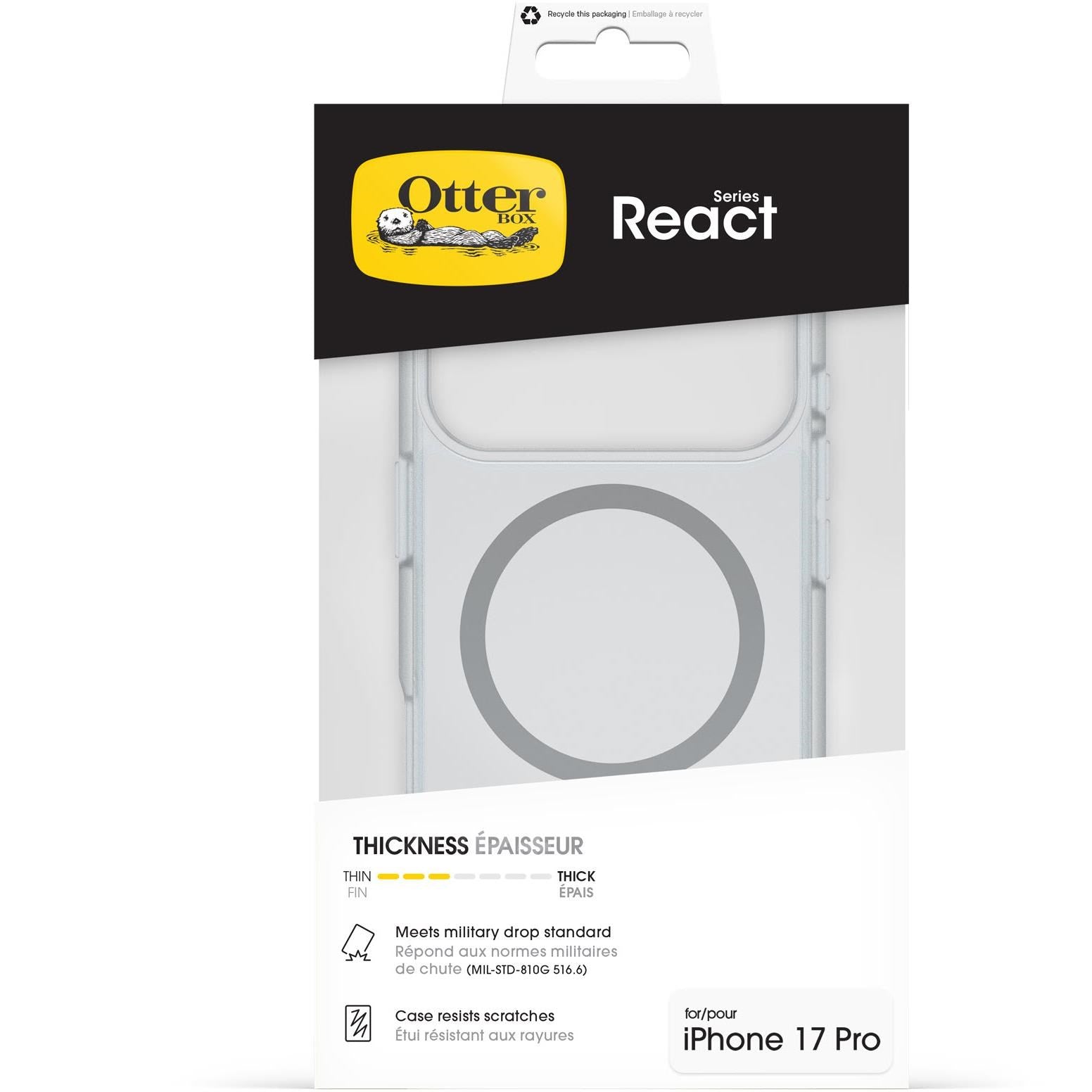 Otterbox React MagSafe Case for iPhone 17 Pro (Clear)