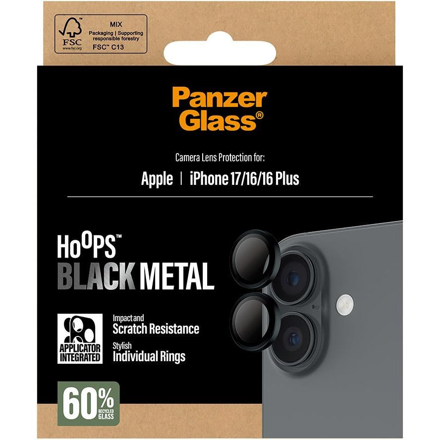 PanzerGlass Hoops Lens Protector for iPhone 17 (Black)