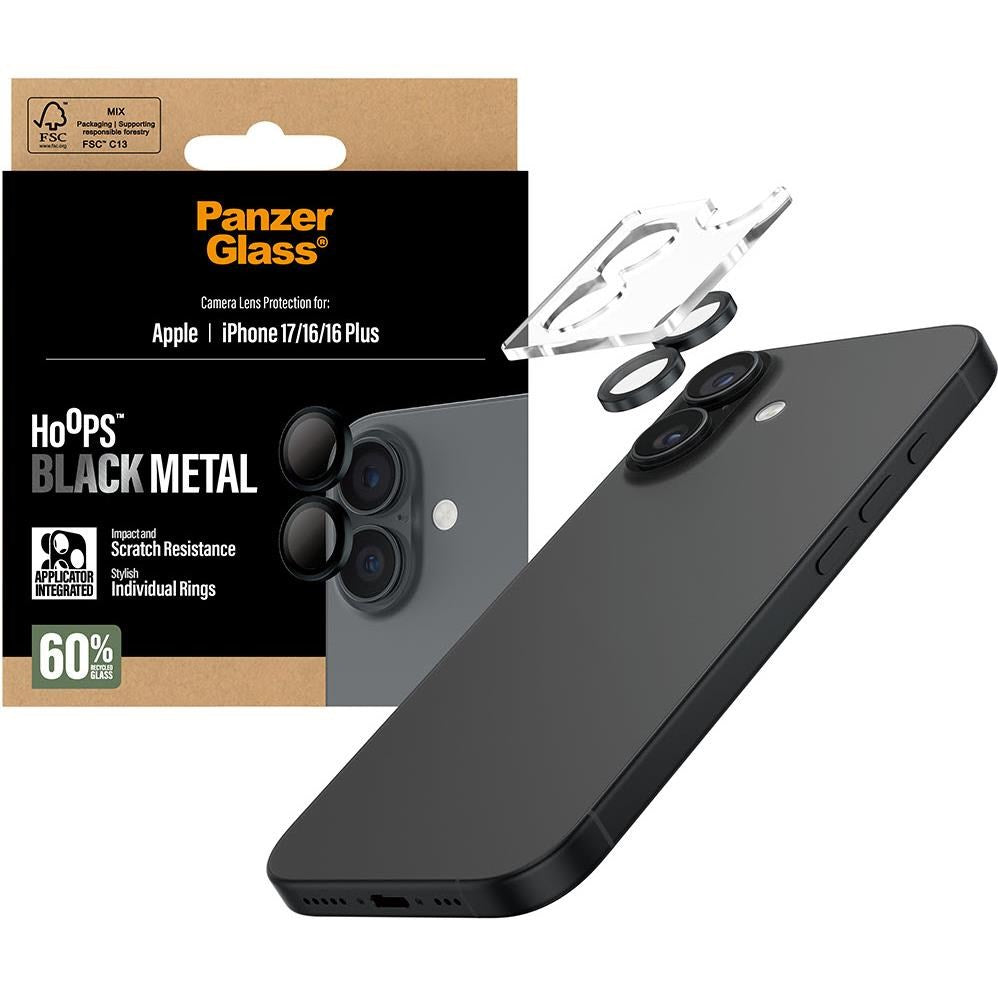 PanzerGlass Hoops Lens Protector for iPhone 17 (Black)