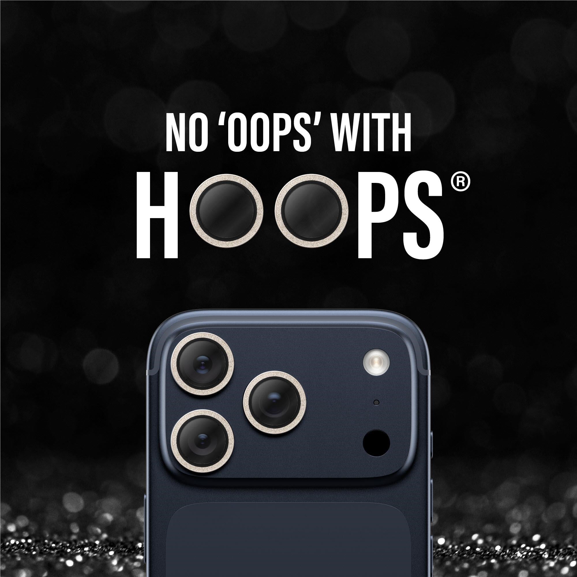 PanzerGlass Hoops Lens Protector for iPhone 17 Pro/17 Pro Max (Glitter Gold)