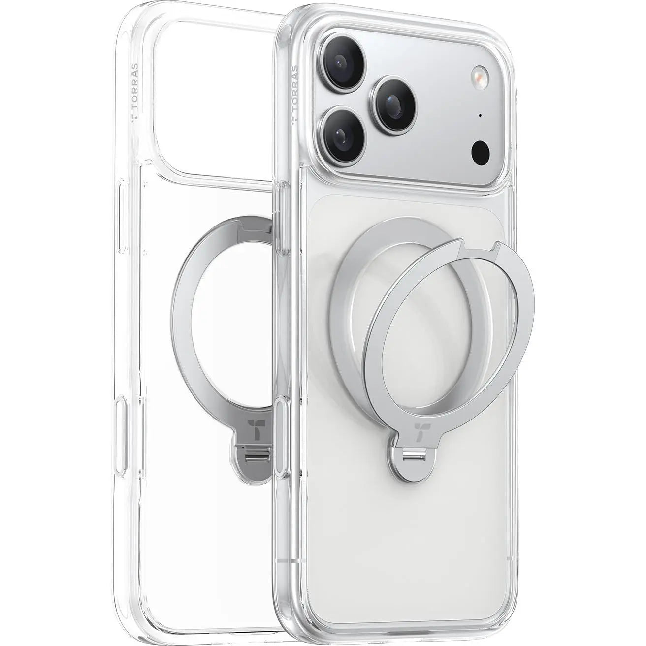 Torras Ostand Spin Case for iPhone 17 Pro Max (Clear)
