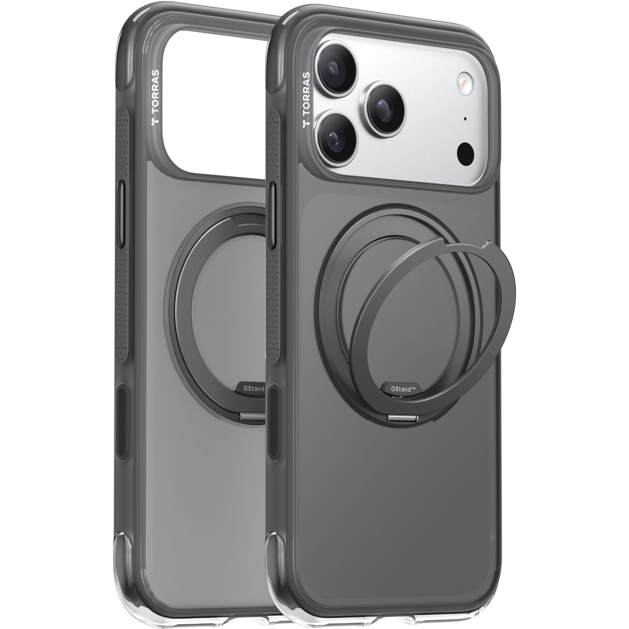 Torras Ostand R Air Case for iPhone 17 Pro (Black)