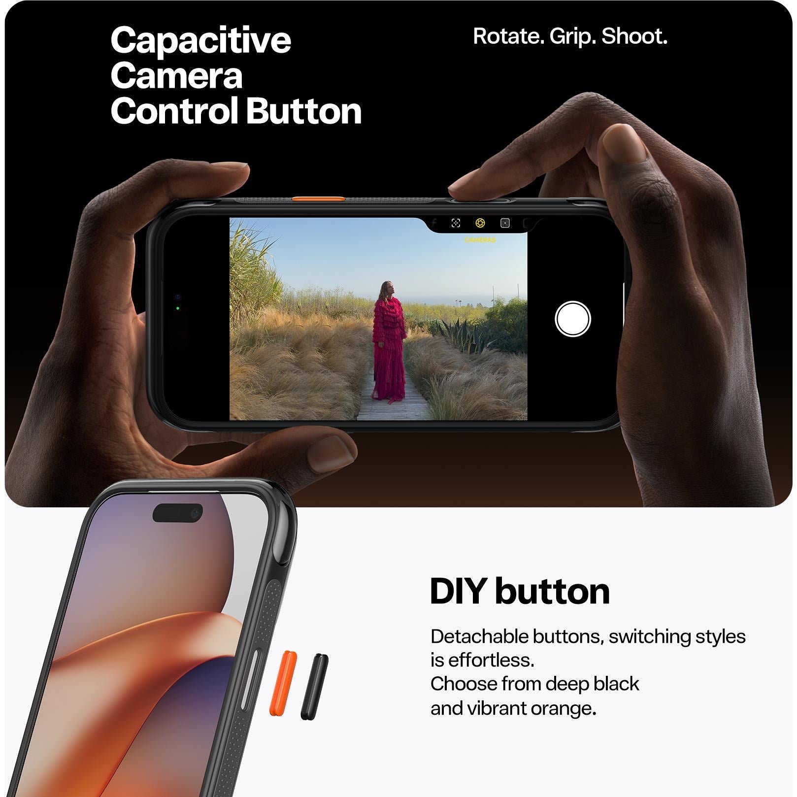 Torras Ostand R Air Case for iPhone 17 Pro (Black)