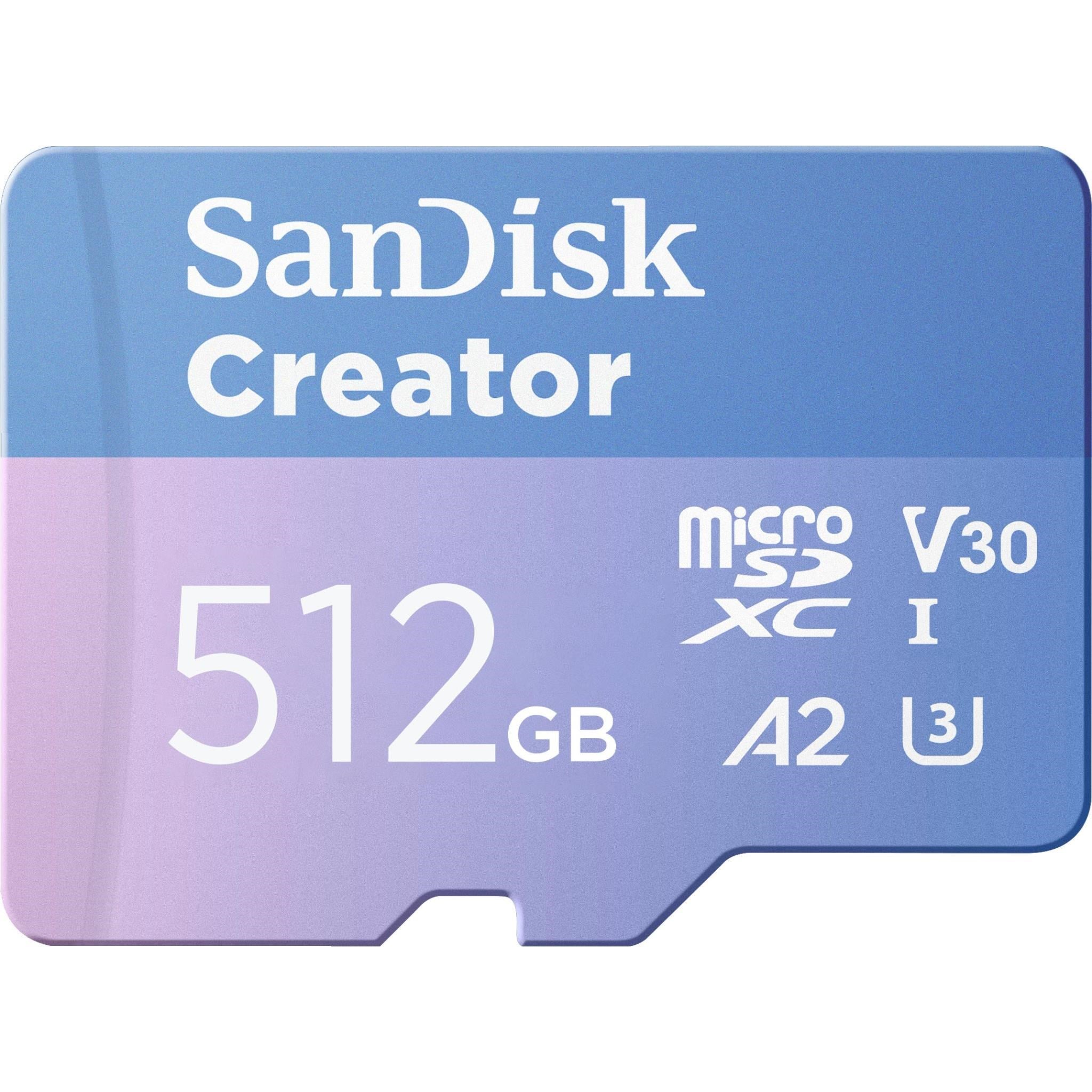 SanDisk® Creator microSD™ Card UHS-I with Adapter 512GB