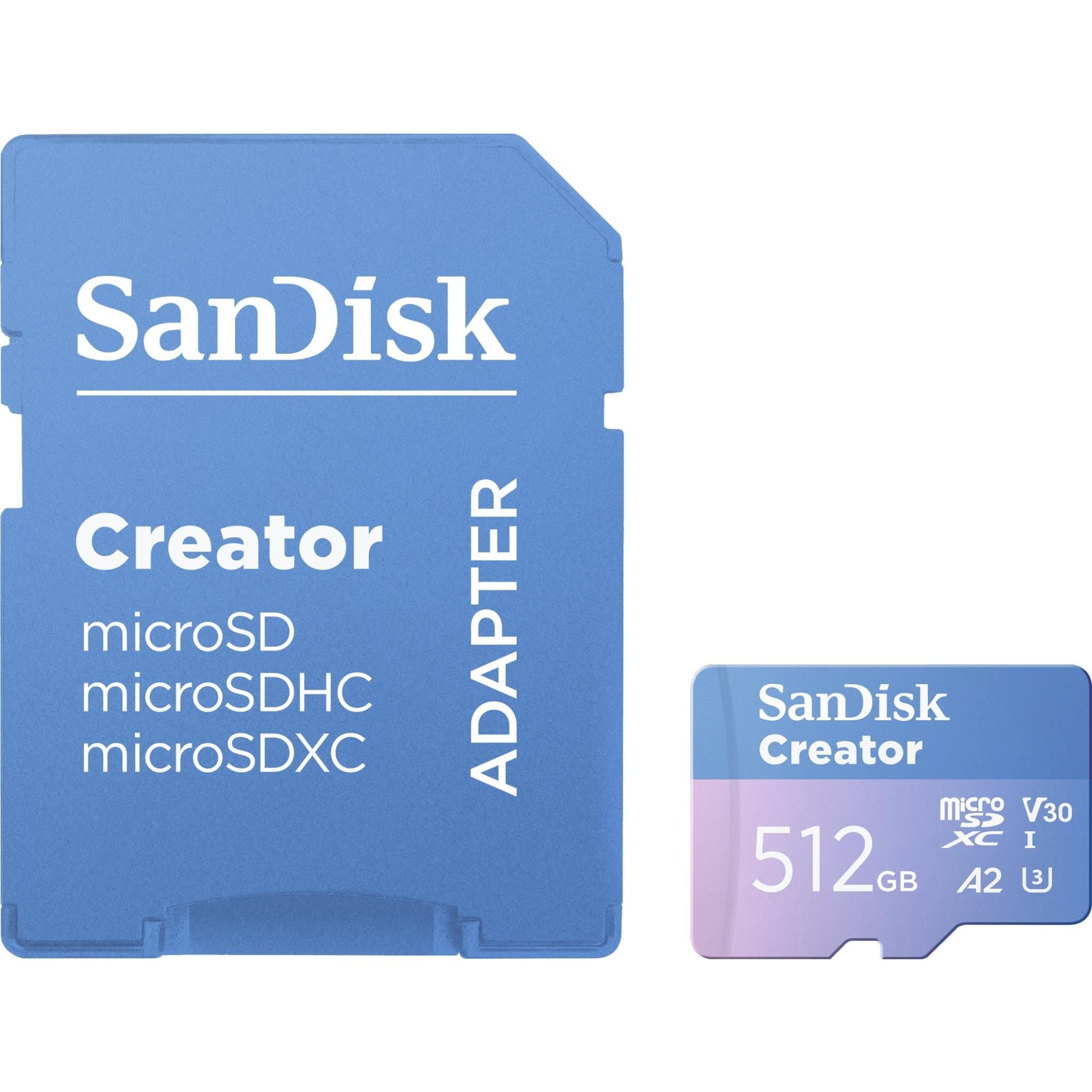 SanDisk® Creator microSD™ Card UHS-I with Adapter 512GB