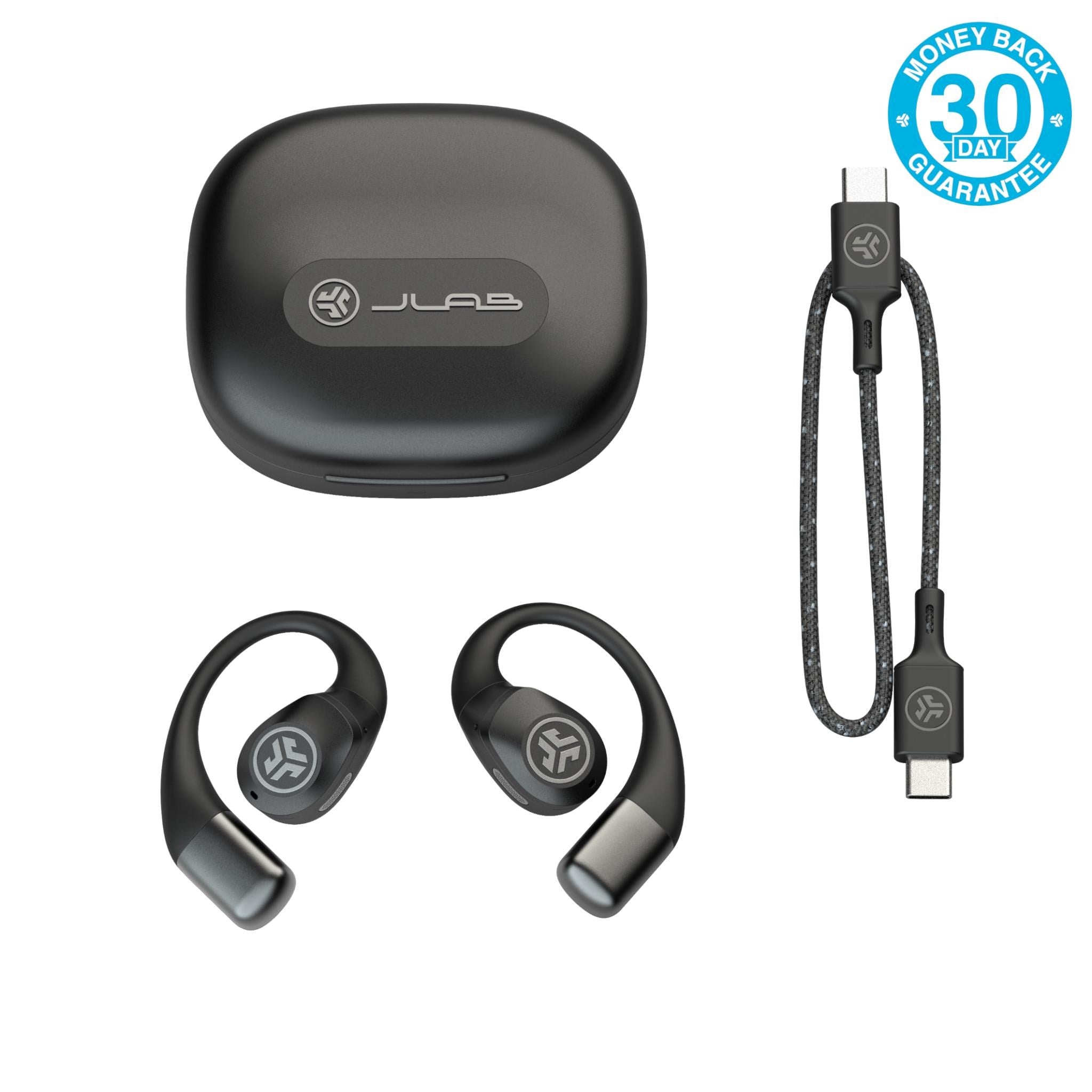 JLab Epic Open Sport True Wireless Earbuds (Black)