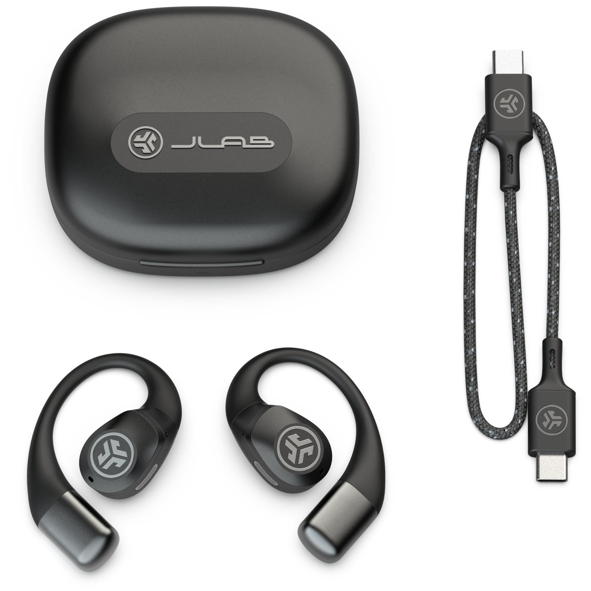 JLab Epic Open Sport True Wireless Earbuds (Black)