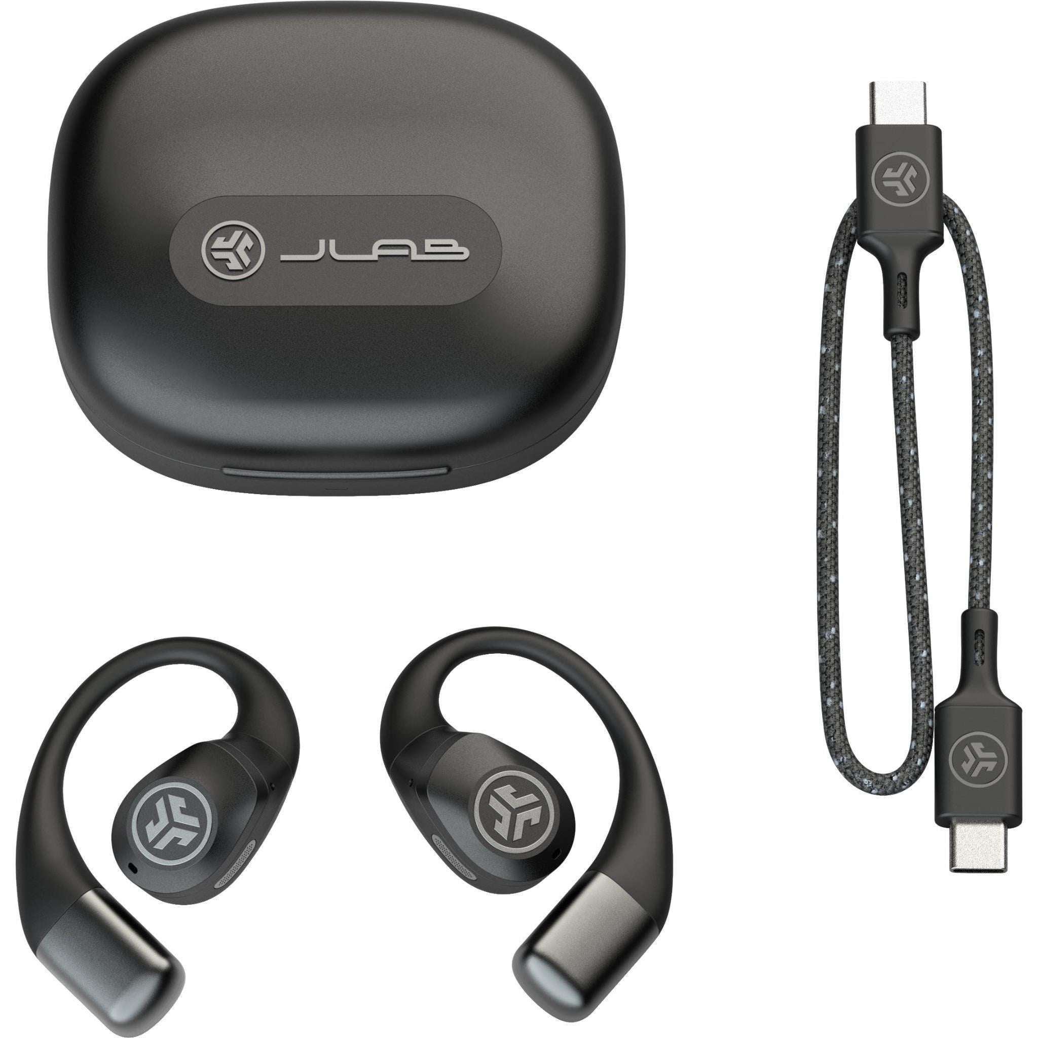 JLab Epic Open Sport True Wireless Earbuds (Black)