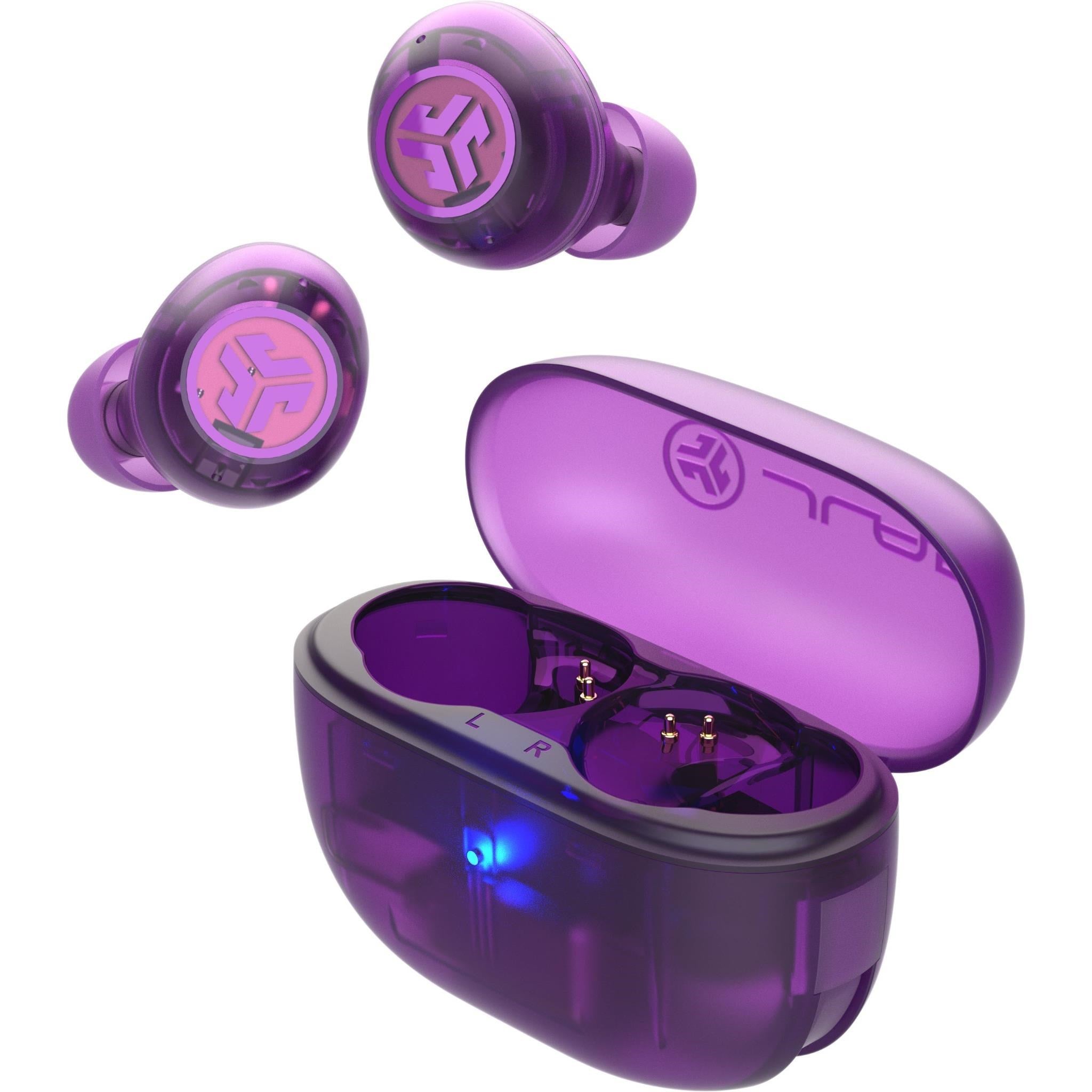 JLab Go Pop ANC True Wireless Earbuds (Clear Purple)