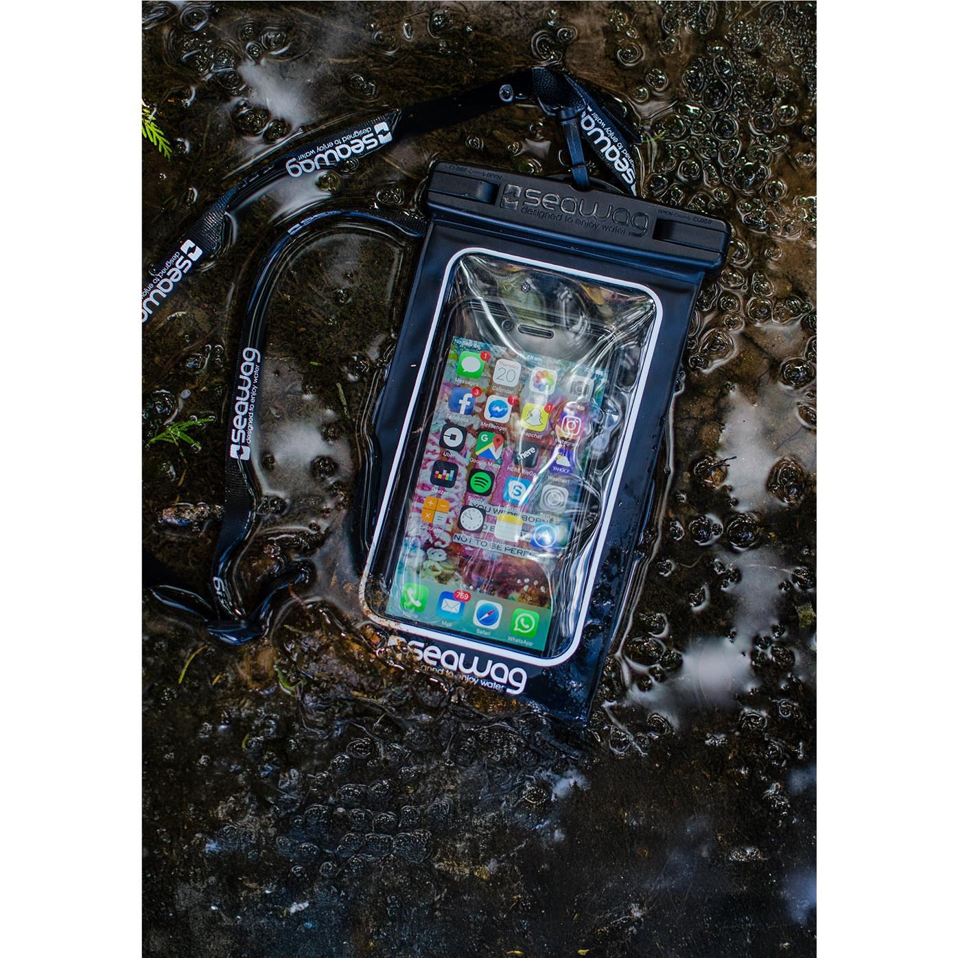 Seawag Elementproof Phone Case (Black + White Print)