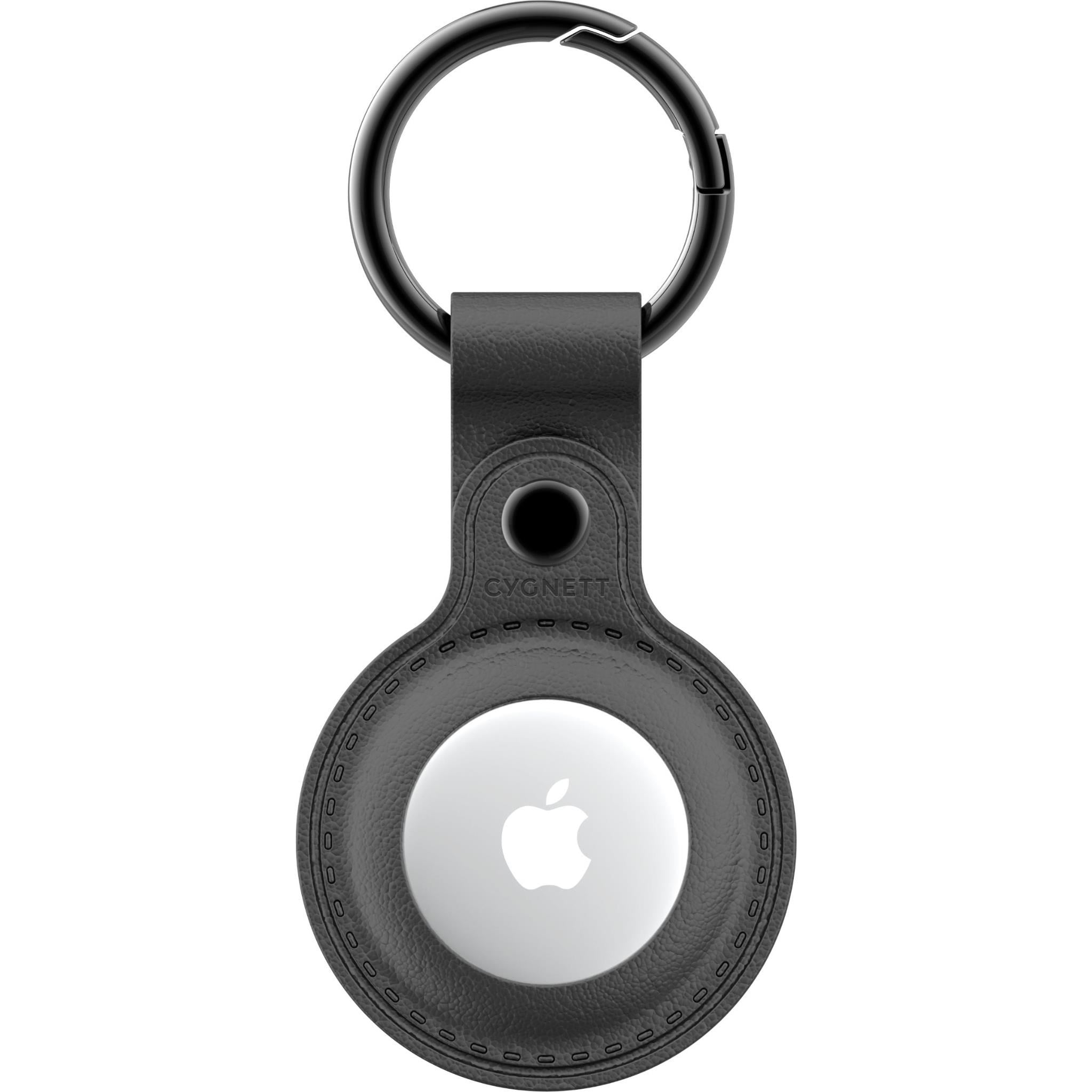 Cygnett StyleTrack Leather AirTag Case (Black)