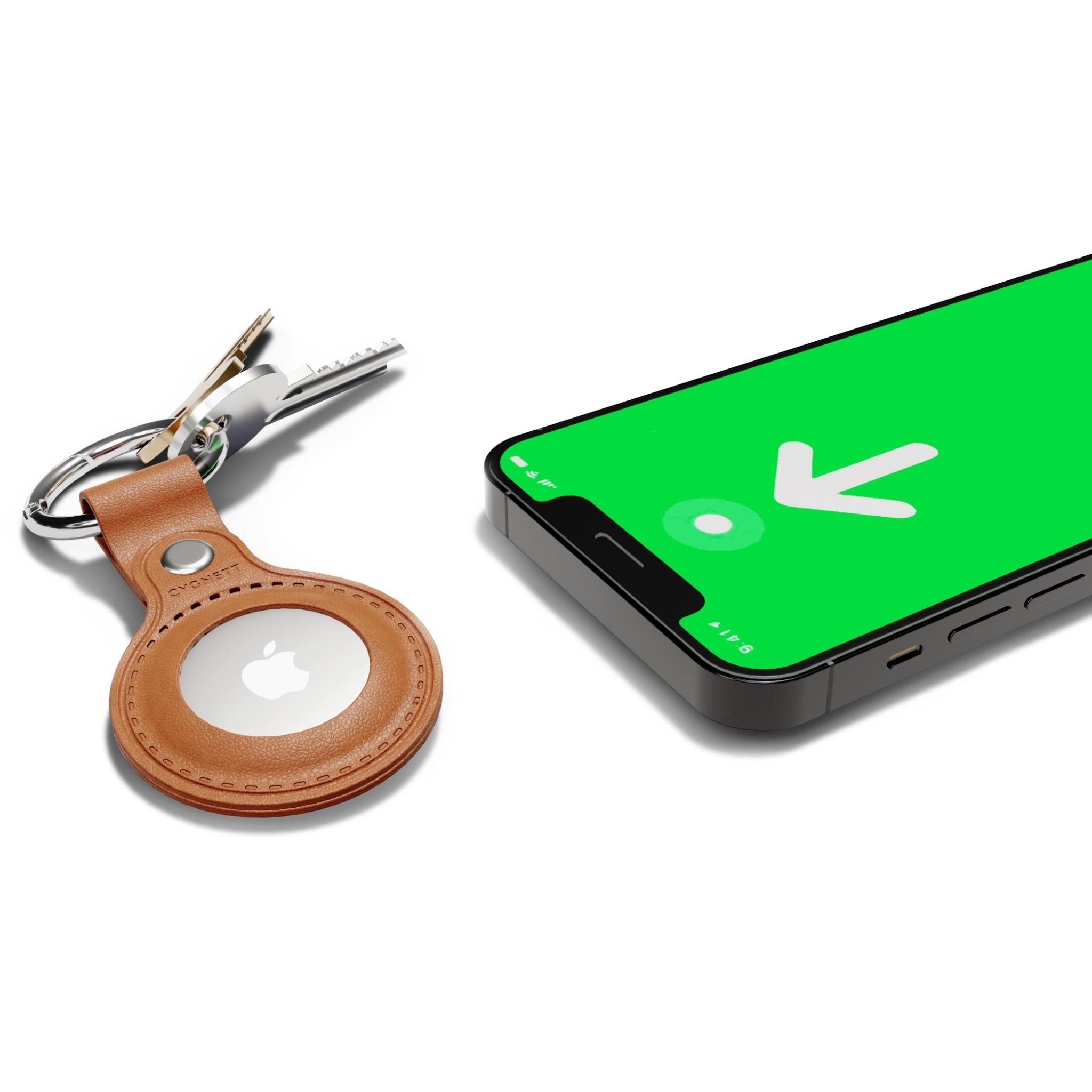 Cygnett StyleTrack Leather AirTag Case (Tan)