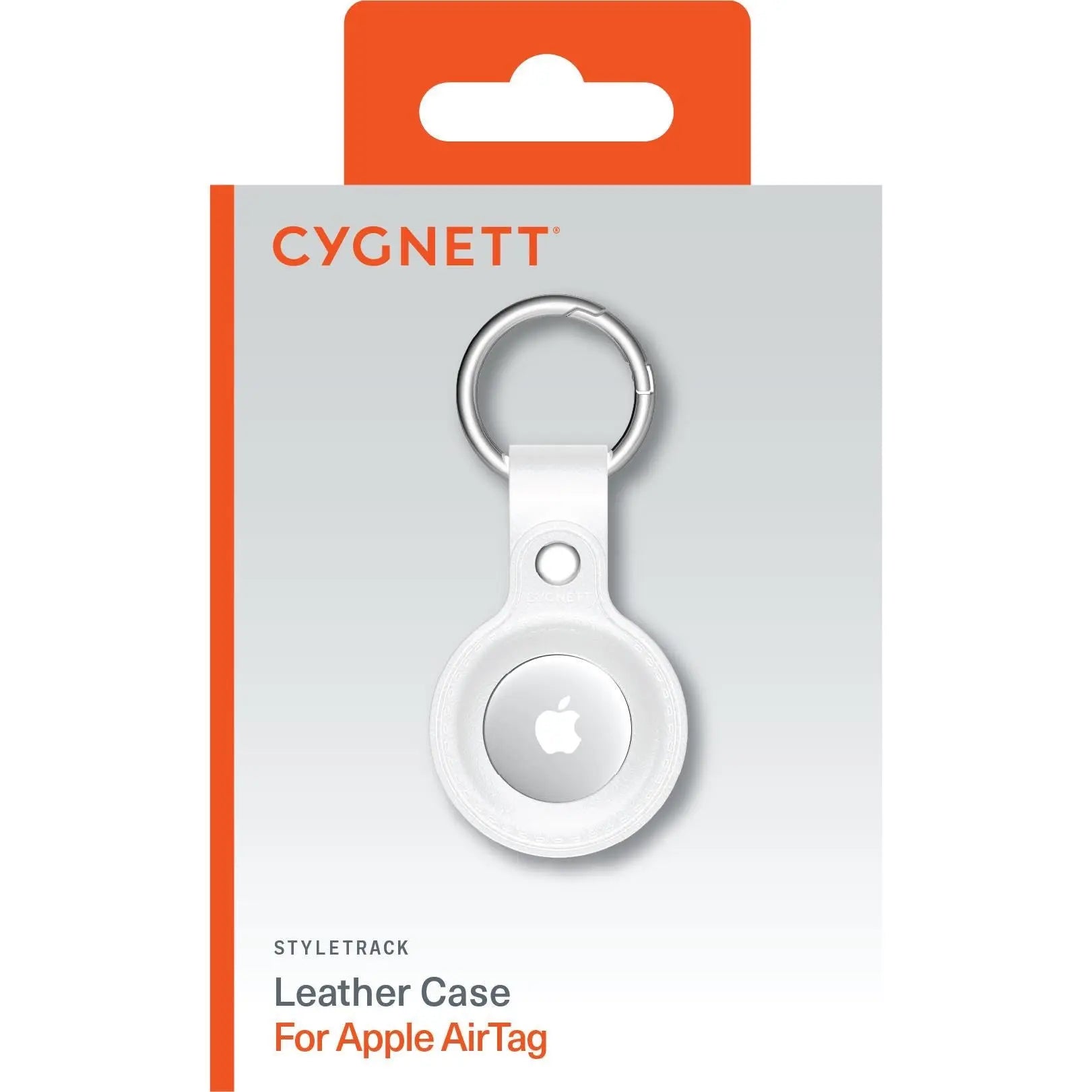 Cygnett StyleTrack Leather AirTag Case (White)