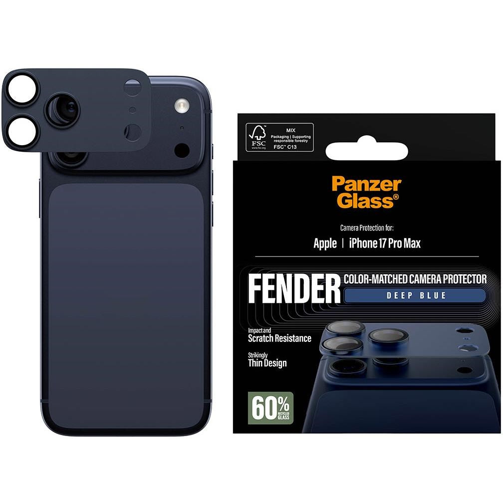 PanzerGlass Fender Camera Lens Protector for iPhone 17 Pro Max (Deep Blue)