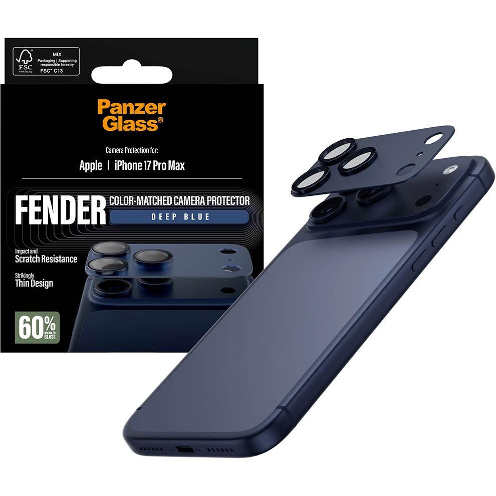 PanzerGlass Fender Camera Lens Protector for iPhone 17 Pro Max (Deep Blue)