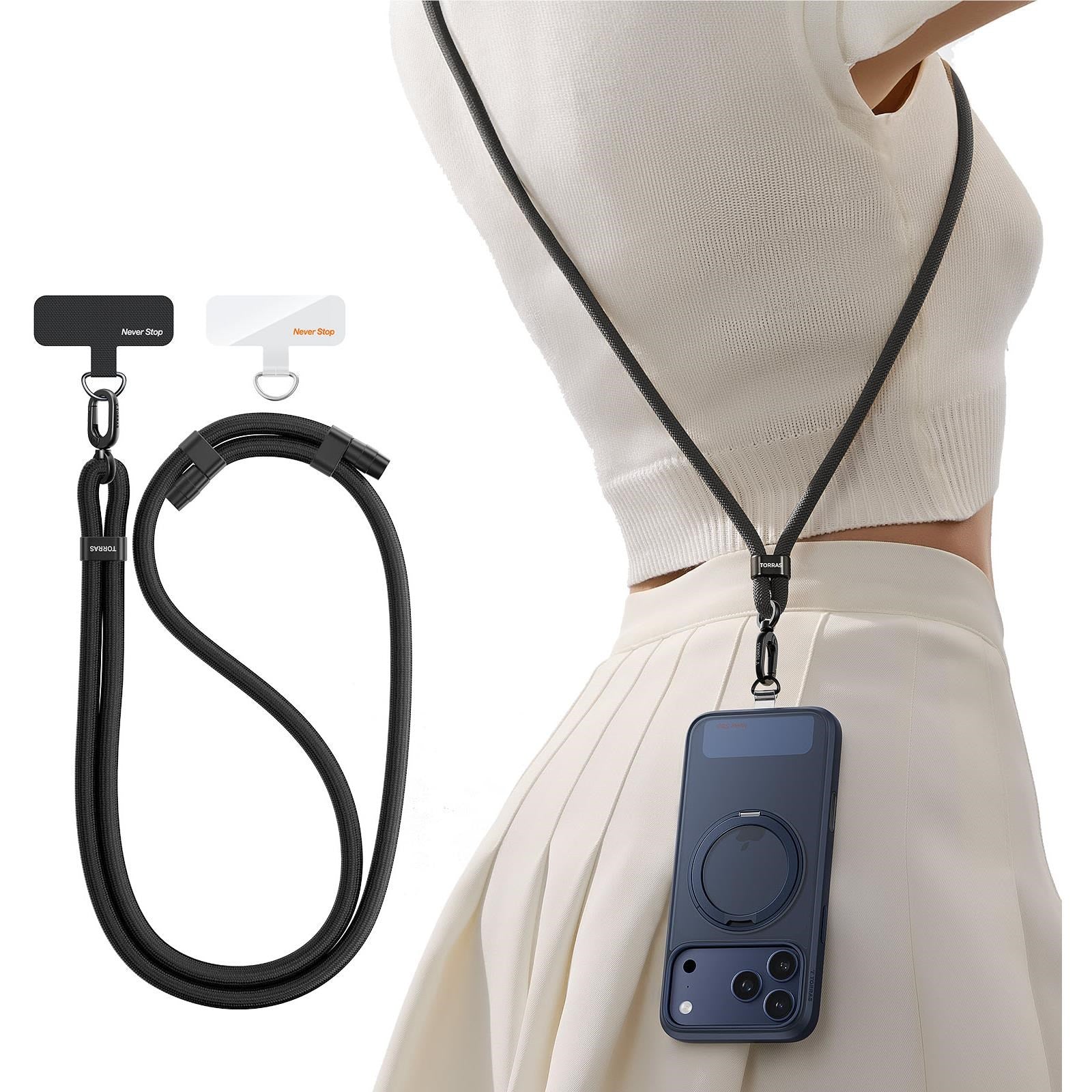 Torras LoopGo Flex Crossbody Phone Strap (Black)