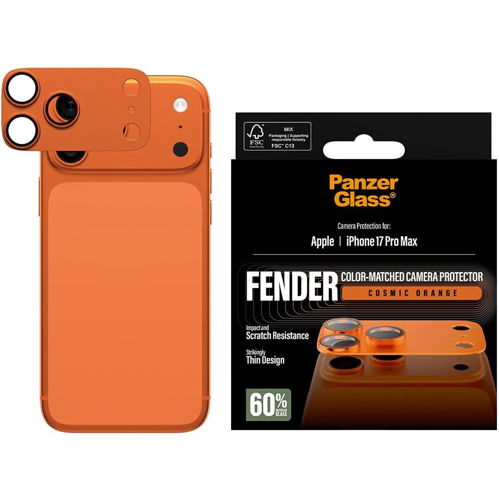 PanzerGlass Fender Camera Lens Protector for iPhone 17 Pro Max (Cosmic Orange)