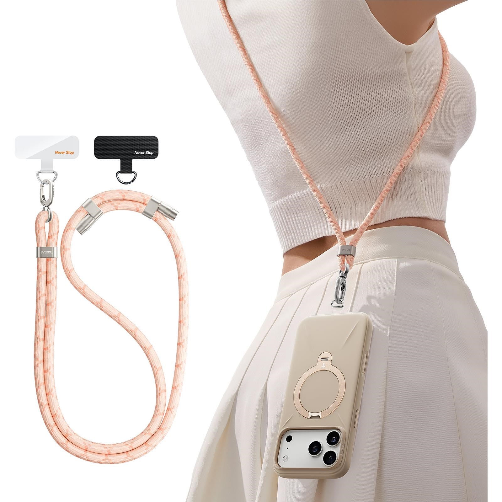 Torras LoopGo Flex Crossbody Phone Strap (Pink)