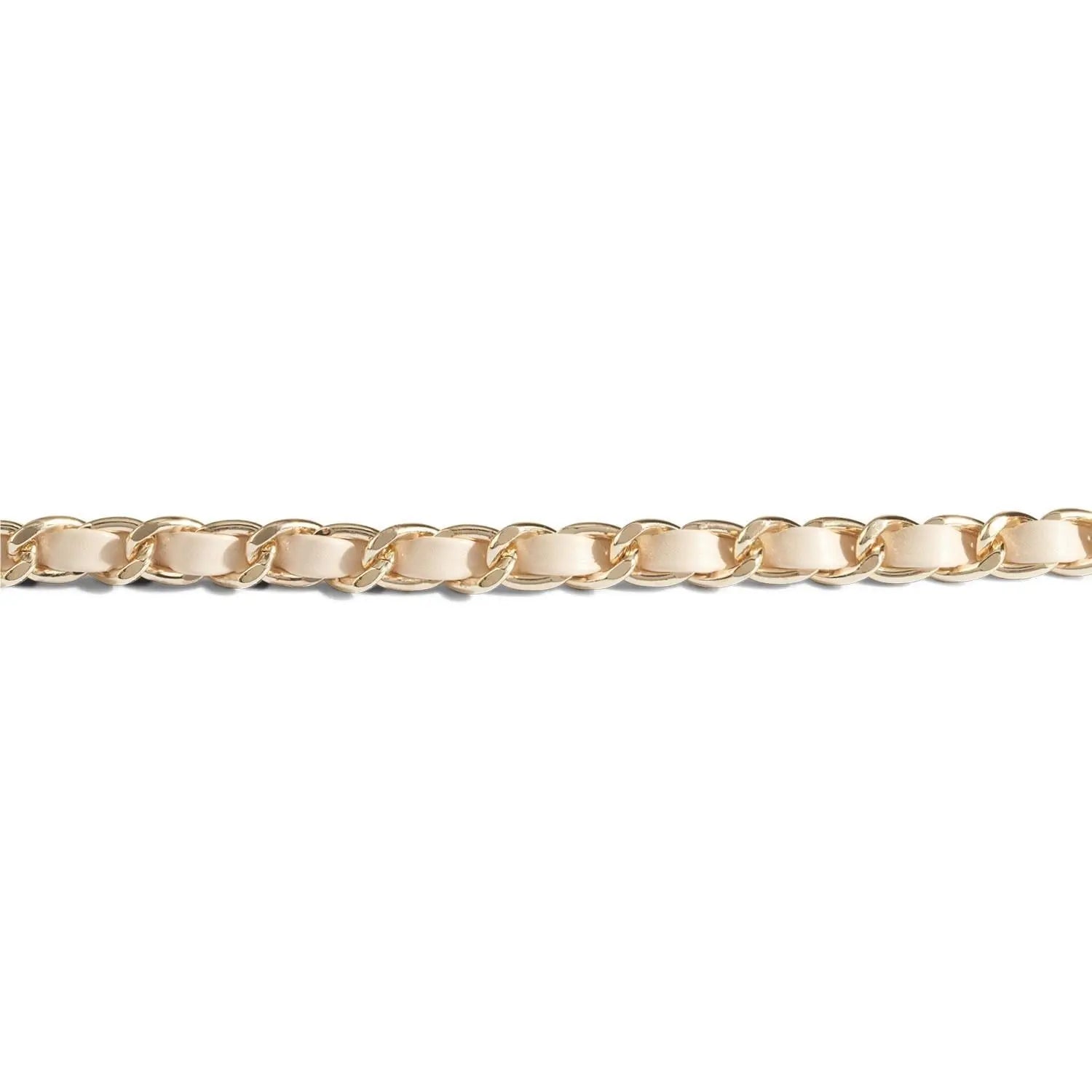 Case-Mate Crossbody Phone Strap (Gold Chain/Cream Leather)